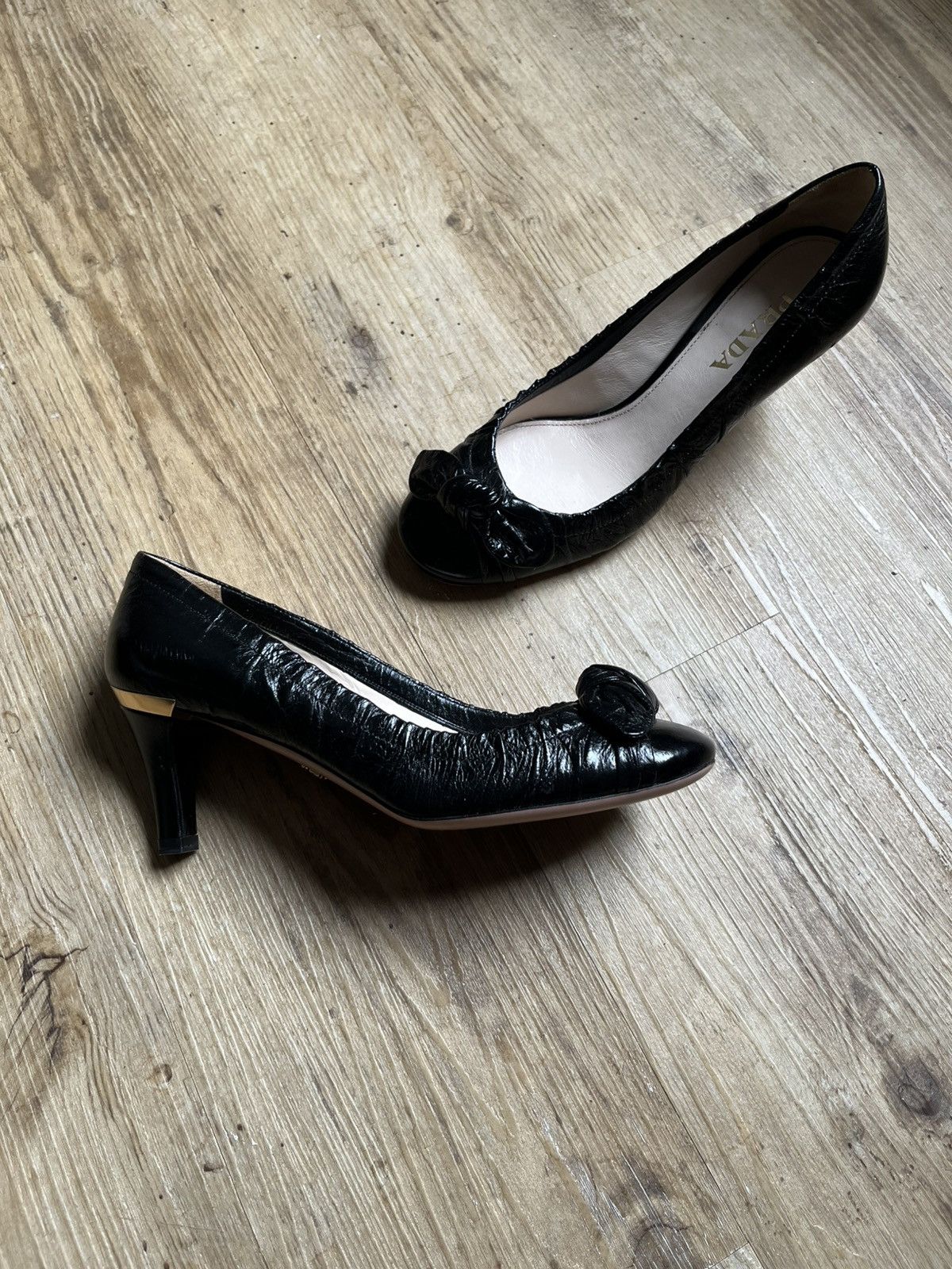 Prada Prada vintage Leather Heels Size US 5.5 / IT 35.5 - 2 Thumbnail