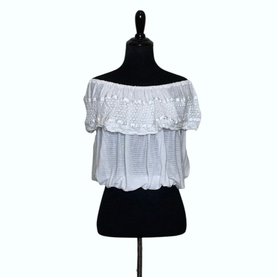 Free People Free People White Bohemian off the shoulder top XS Size XS / US 0-2 / IT 36-38 - 1 Thumbnail