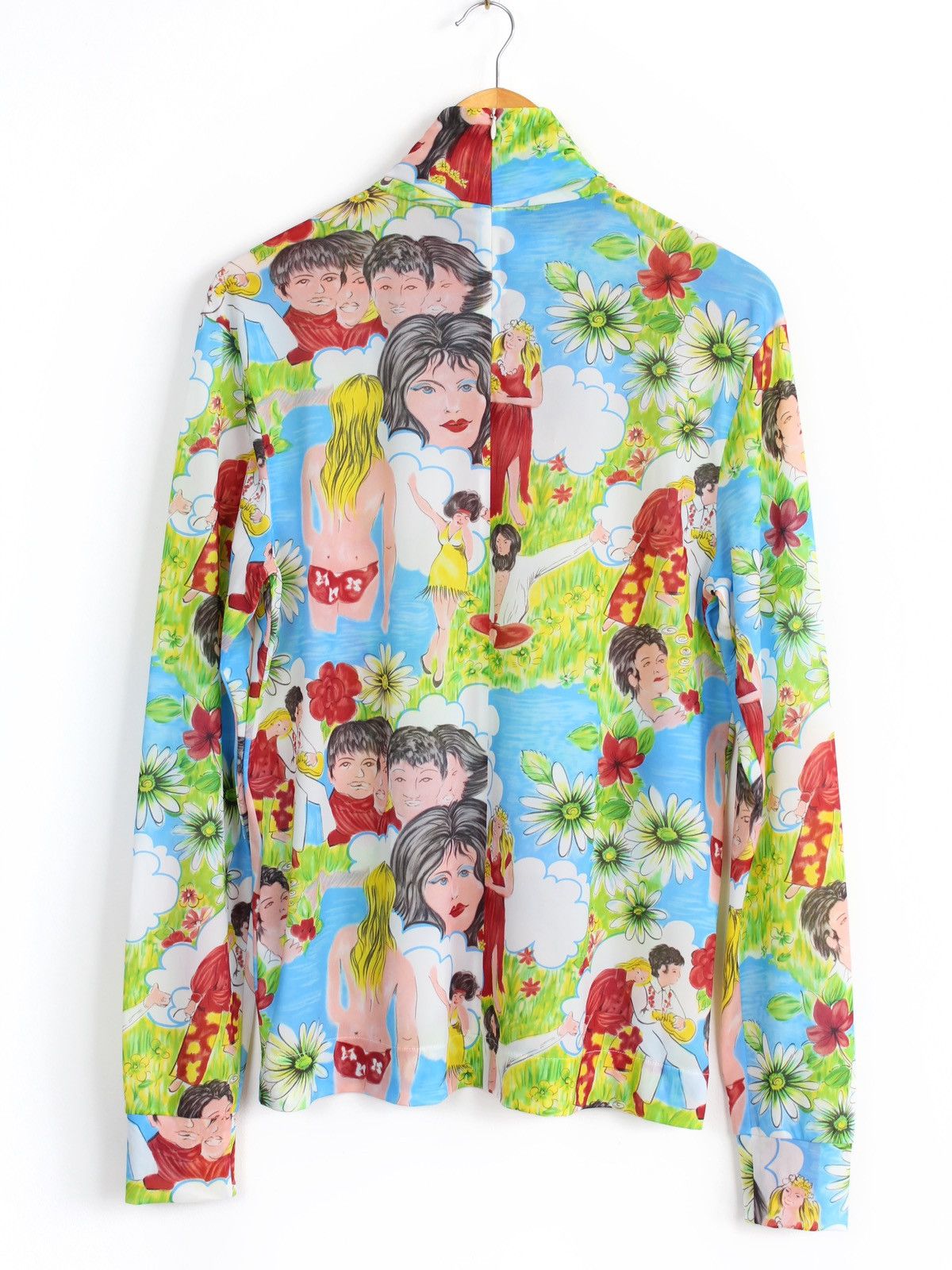Prada Prada Ss’19 Flashback Print Turtleneck Jersey Top Longsleeve Size US XL / EU 56 / 4 - 6 Thumbnail