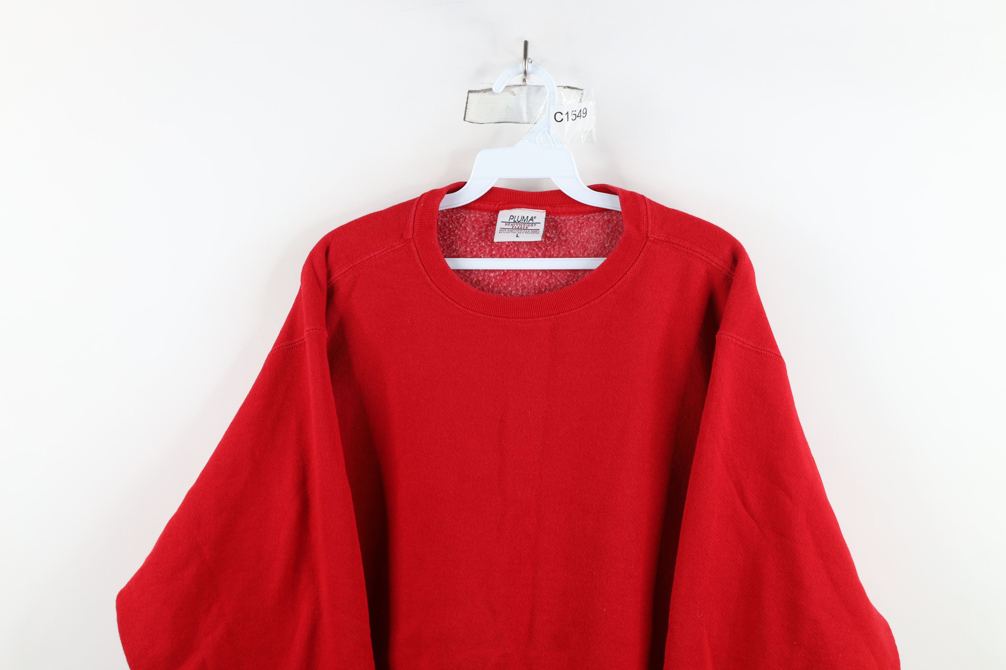 Vintage Vintage 90s Streetwear Blank Heavyweight Crewneck Sweatshirt Size US L / EU 52-54 / 3 - 2 Thumbnail