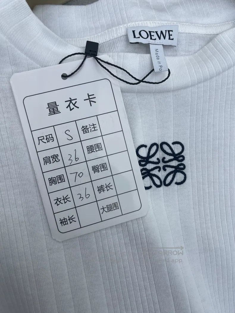 Loewe Loewe White Knit Short Sleeve Size S / US 4 / IT 40 - 4 Thumbnail