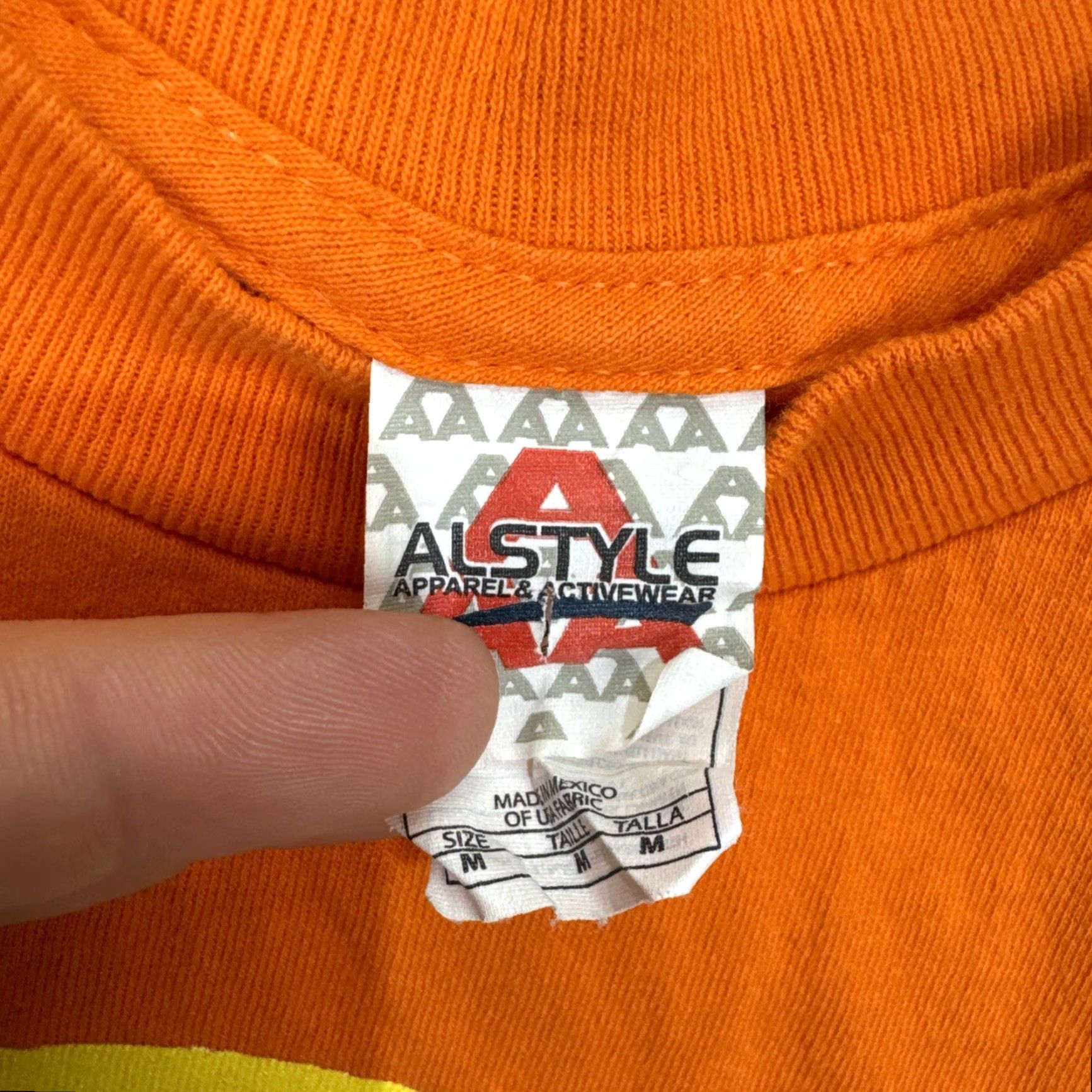 Vintage VINTAGE AllStyle Halloween Graphic T-Shirt Medium Orange 90s Witch Mens Size US M / EU 48-50 / 2 - 3 Thumbnail