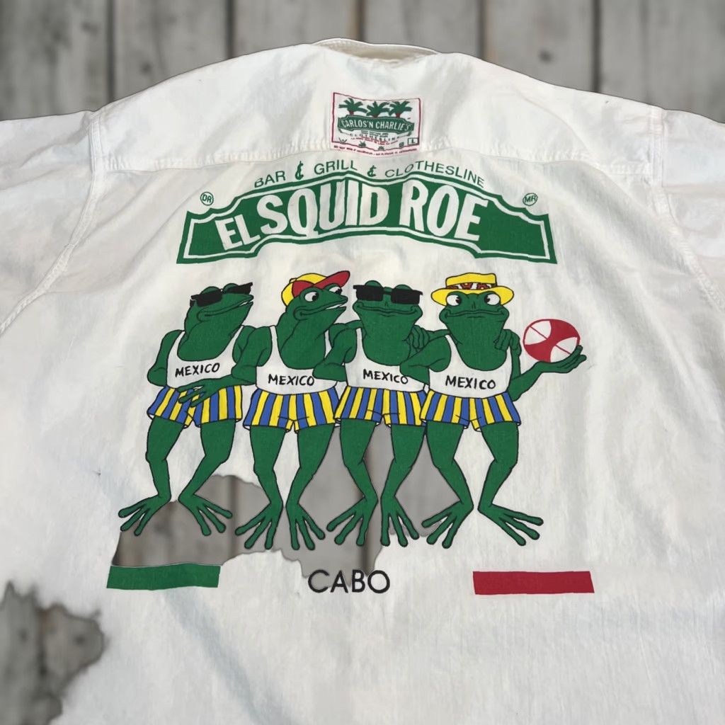 Vintage VINTAGE Carlos’N Charlie’s Button-Up Shirt Men L White Cotton 90s Mexico Casual Party/Cocktail Size US L / EU 52-54 / 3 - 1 Thumbnail