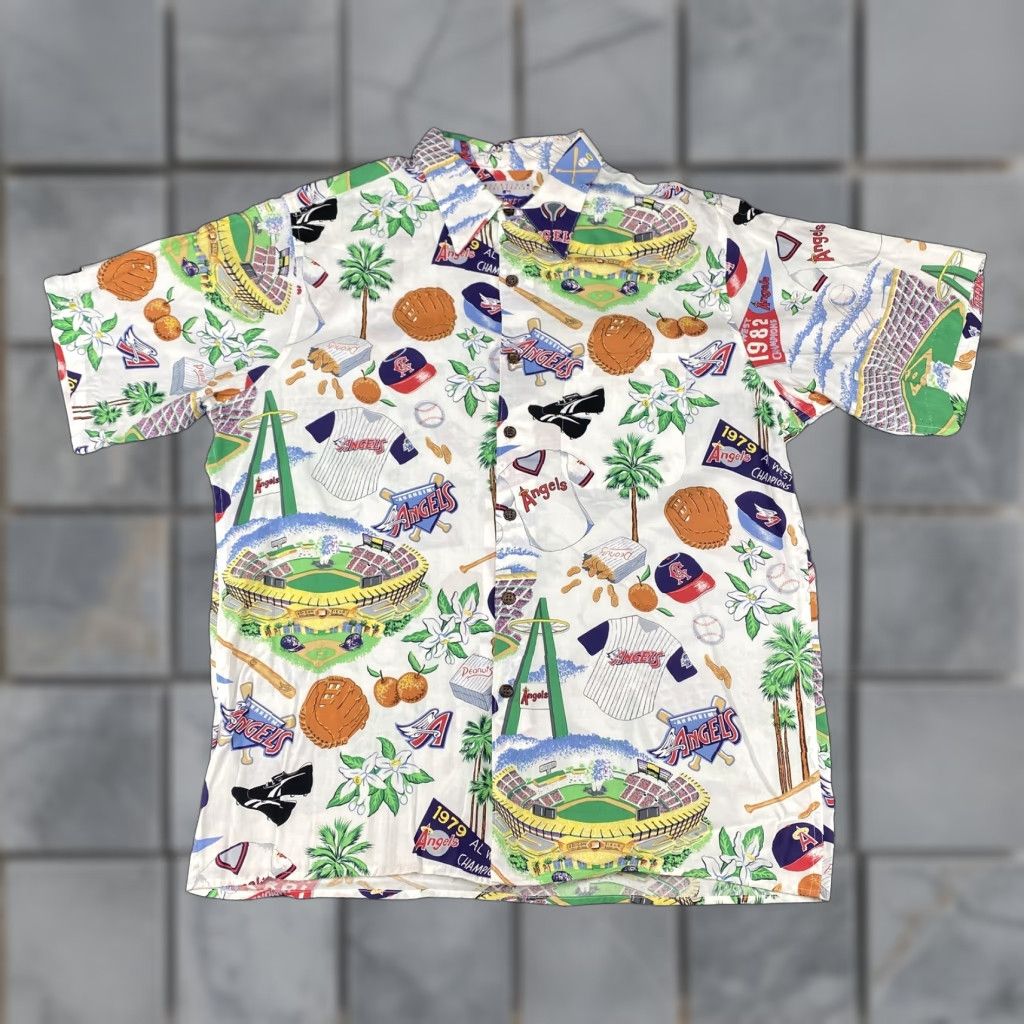 Reyn Spooner VINTAGE Reyn Spooner Anaheim Angels Shirt Mens M MLB Hawaiian AOP USA Size US M / EU 48-50 / 2 - 1 Thumbnail