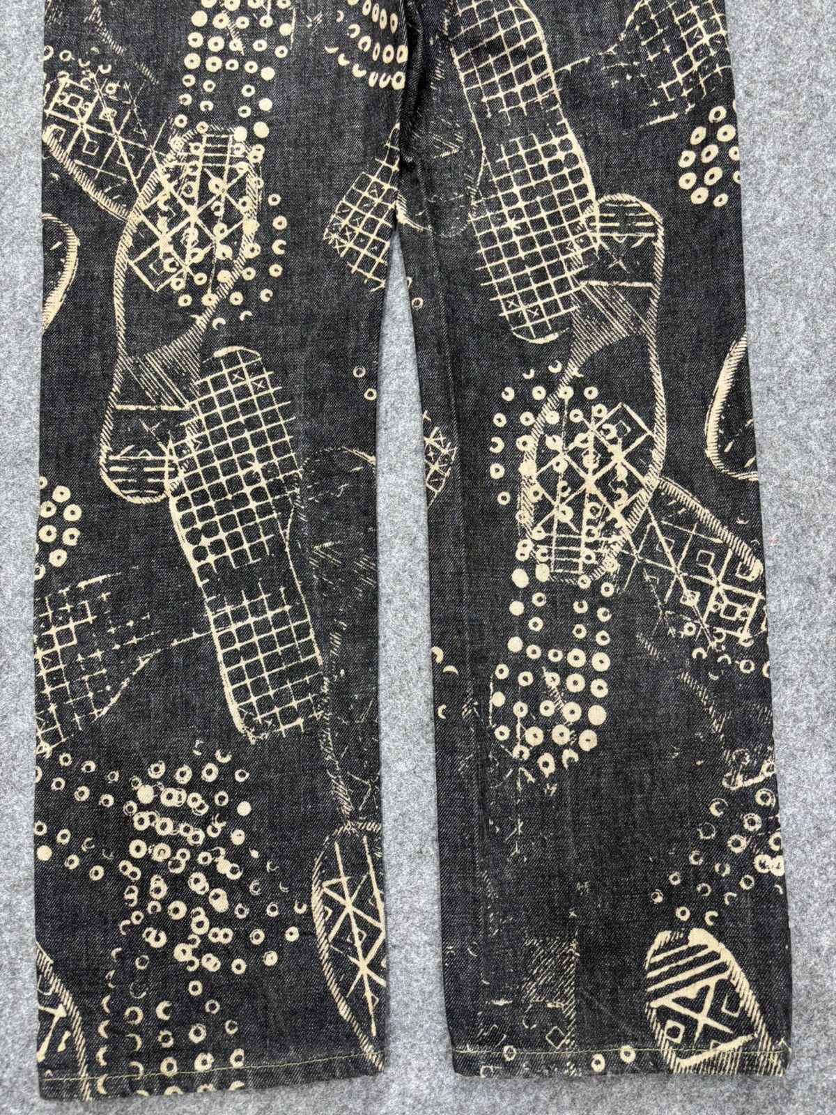 Japanese Brand 💥Very Rare💥Vtg Johnbull Boot Stomp Full Print Denim F670 Size US 28 / EU 44 - 10 Thumbnail