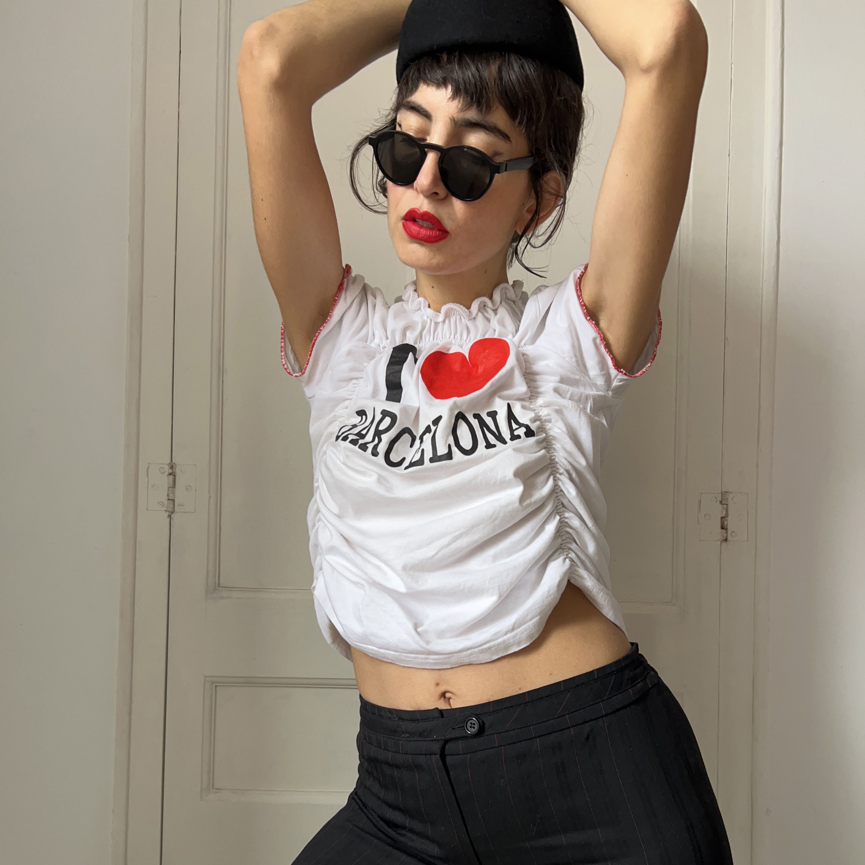 Custommade Reworked I Love Barcelona Ruched Tee Size M / US 6-8 / IT 42-44 - 2 Thumbnail