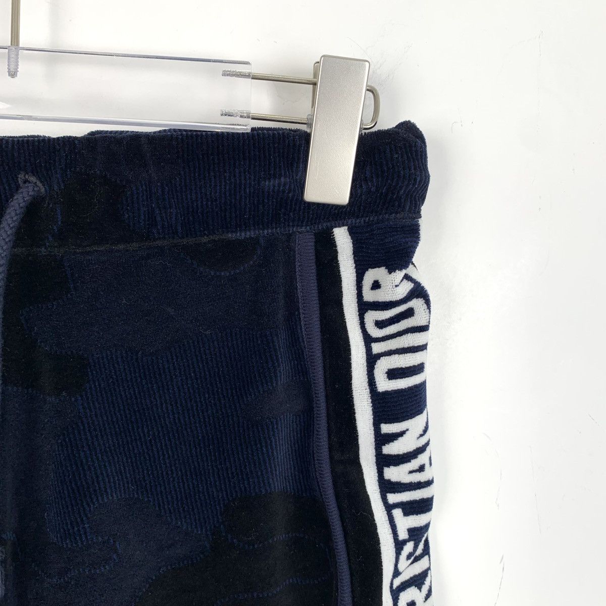 Dior Christian Dior Dark Blue Logo Intarsia Casual Shorts K26WX Size 26" / US 2 / IT 38 - 3 Thumbnail