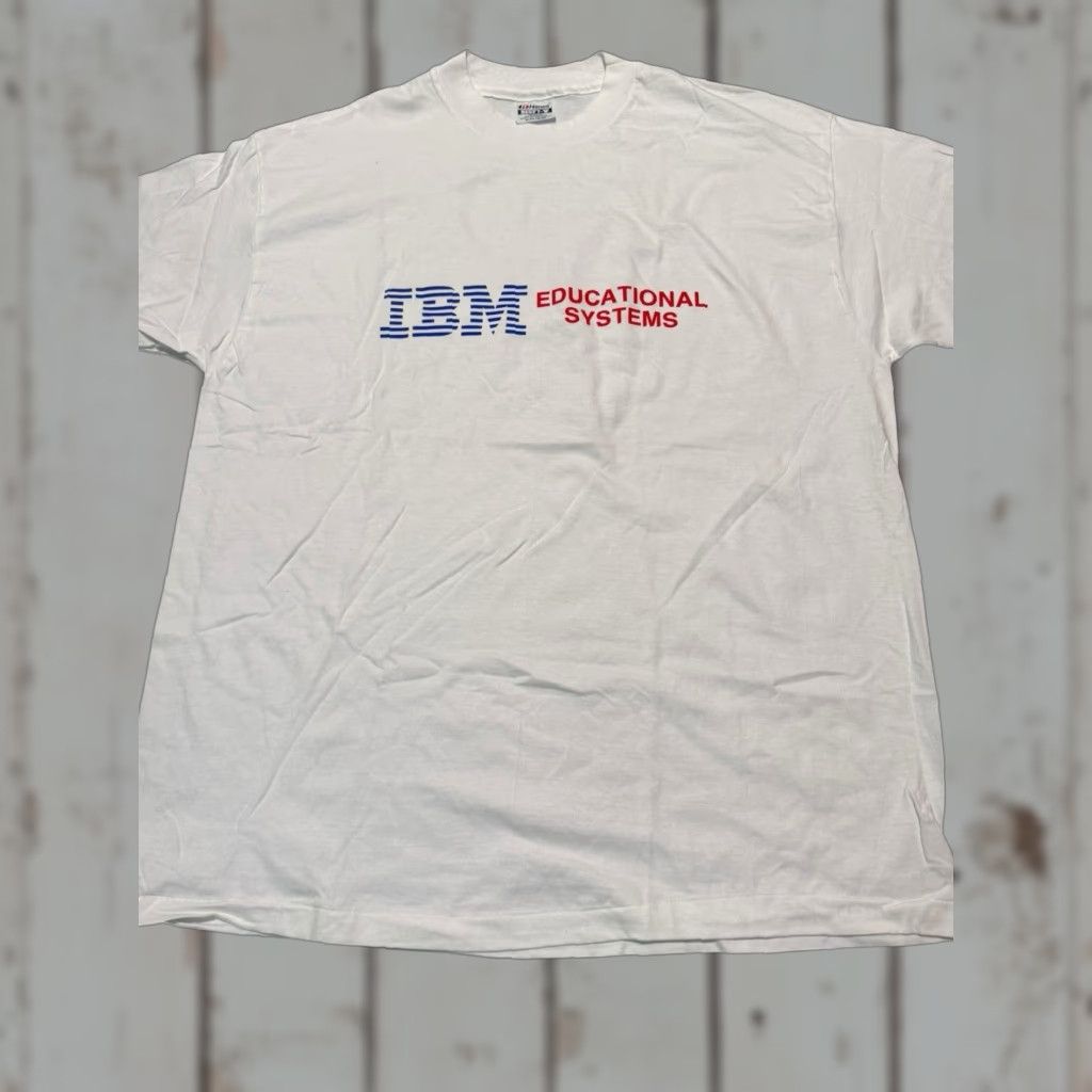 Hanes VINTAGE IBM Educational Systems T-Shirt XL Hanes Beefy-T White 90s Tech Logo Mens Size US XL / EU 56 / 4 - 1 Thumbnail