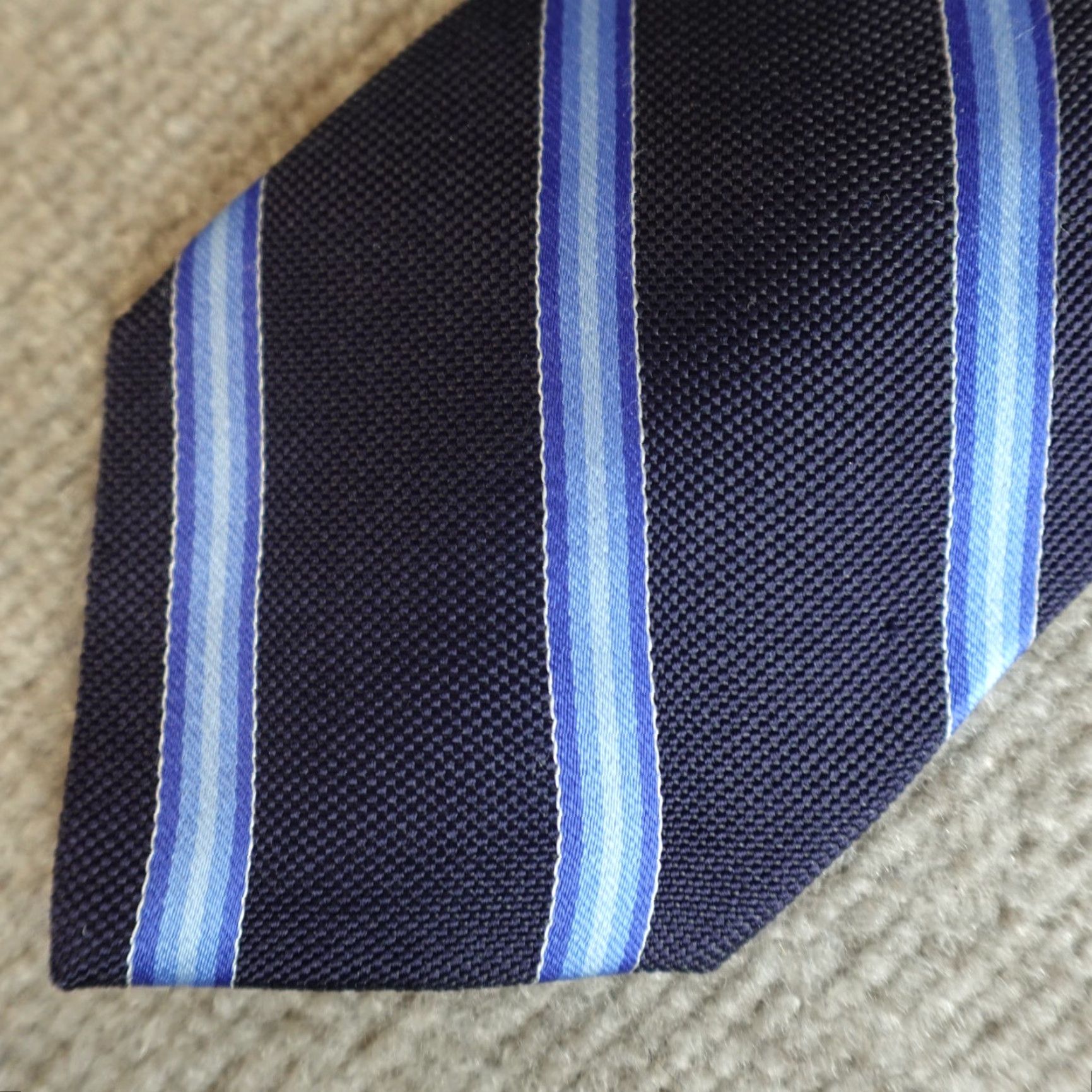 Brooks Brothers Brooks Brothers Tie Blue Striped Repp Regimental Silk Made in USA Size ONE SIZE - 2 Thumbnail
