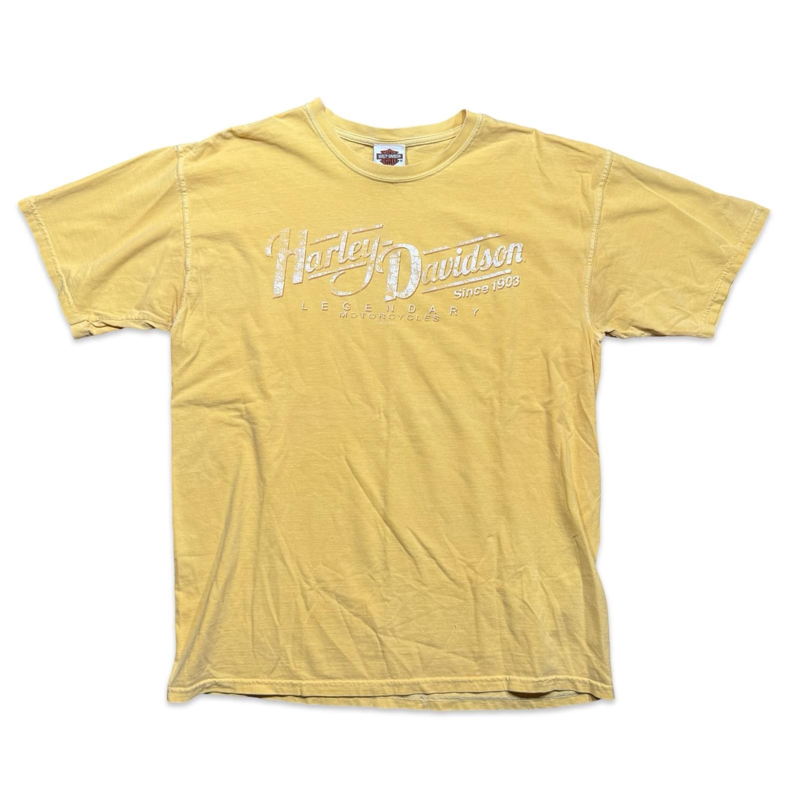 Harley Davidson Harley-Davidson Dothan Alabama Graphic Yellow Ringspun Tee Size US L / EU 52-54 / 3 - 1 Thumbnail