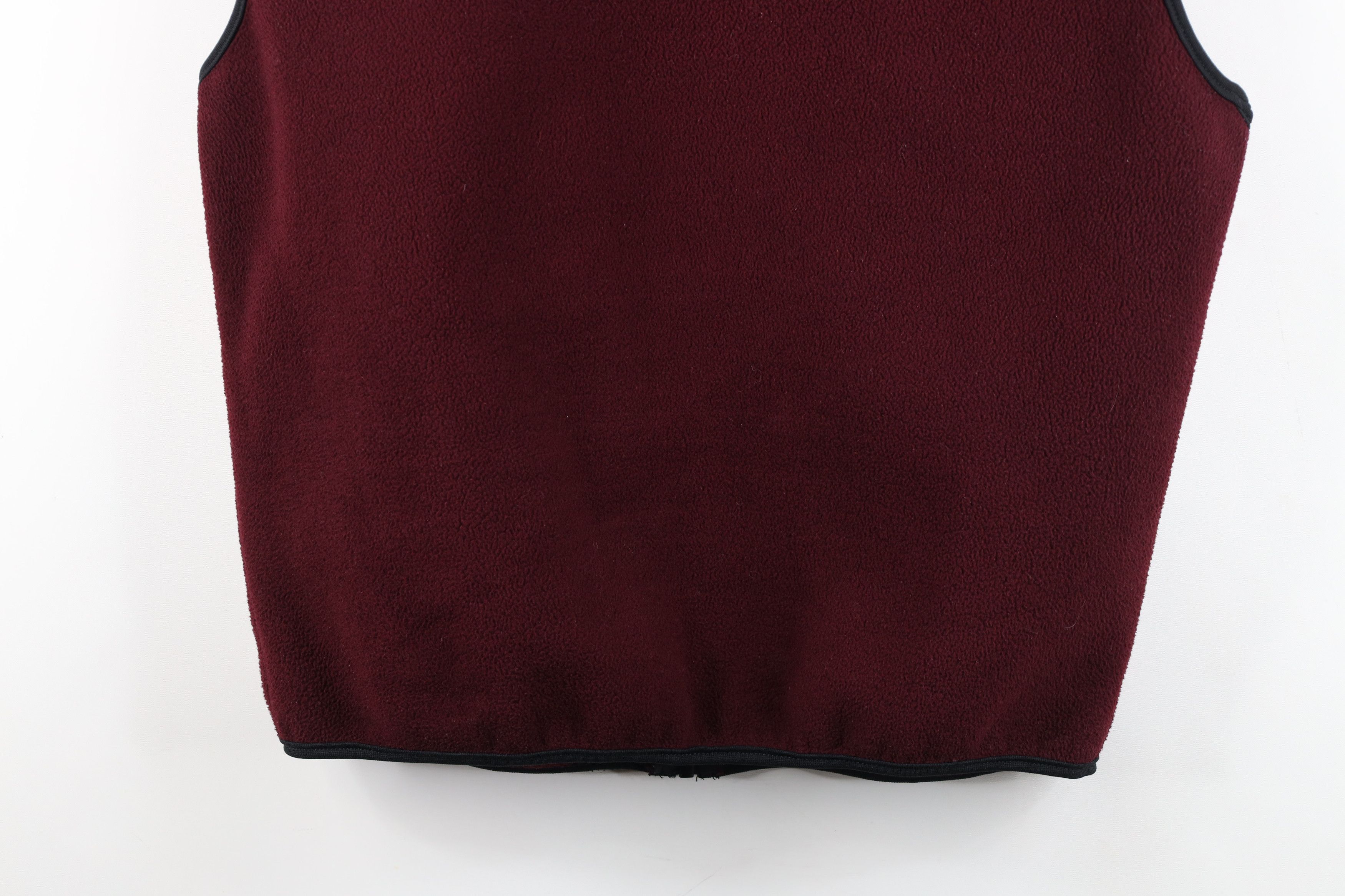 Vintage Vintage 90s Streetwear Full Zip Vest Jacket Burgundy USA Size US L / EU 52-54 / 3 - 15 Thumbnail