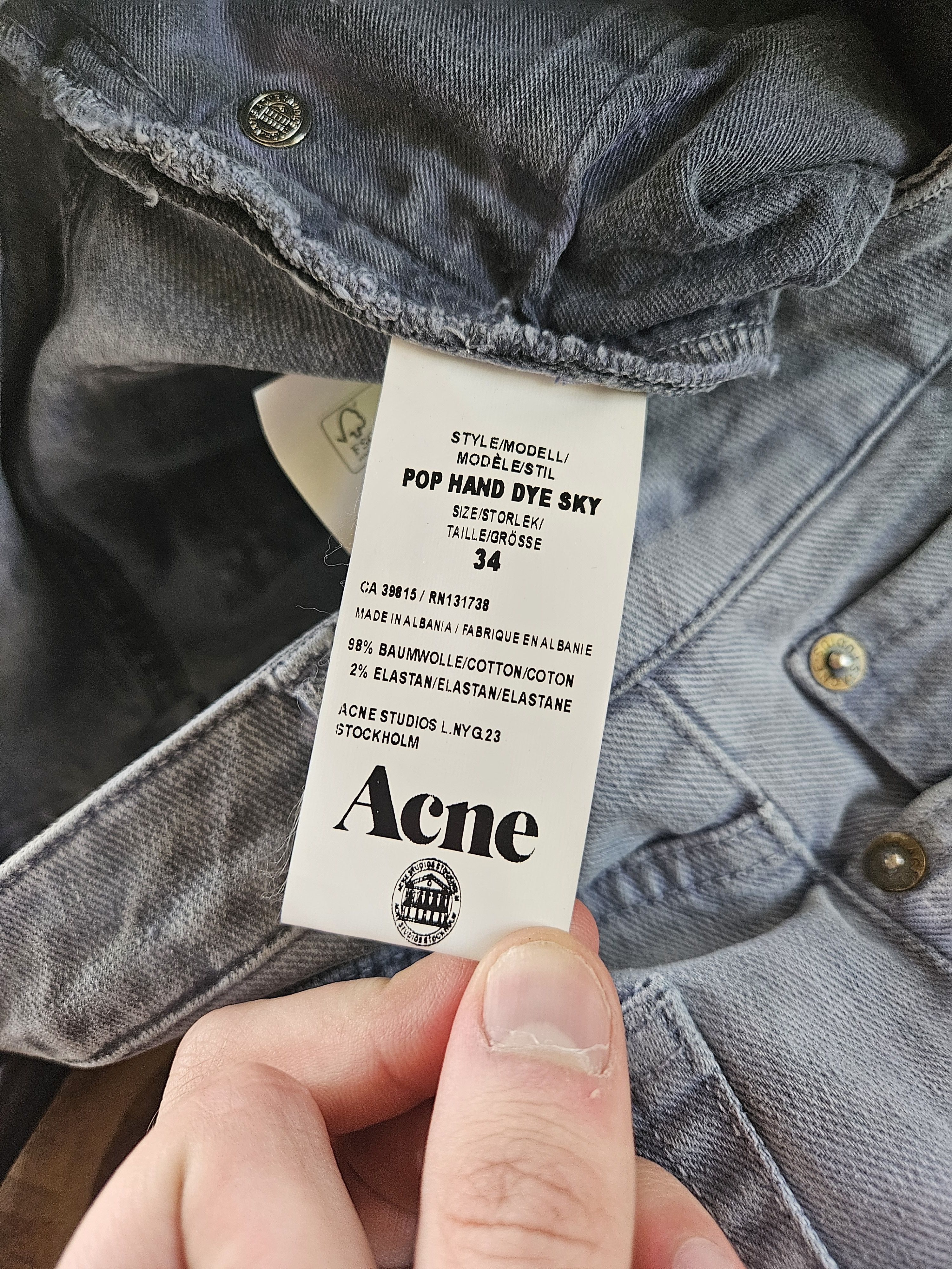 Acne Studios Gray Pop Hand Dye Denim Jeans Size US 30 / EU 46 - 8 Thumbnail
