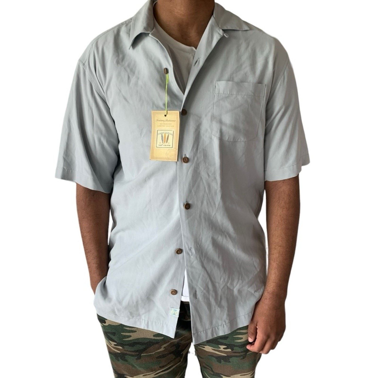 Tommy Bahama Tommy Bahama Silk Carry A Big Stick Embroidery Surfboards Size US S / EU 44-46 / 1 - 12 Thumbnail