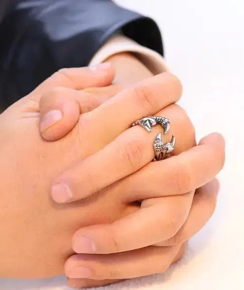 Vintage Titanium Steel Dragon Claw Heart Party Rings Size ONE SIZE - 4 Thumbnail