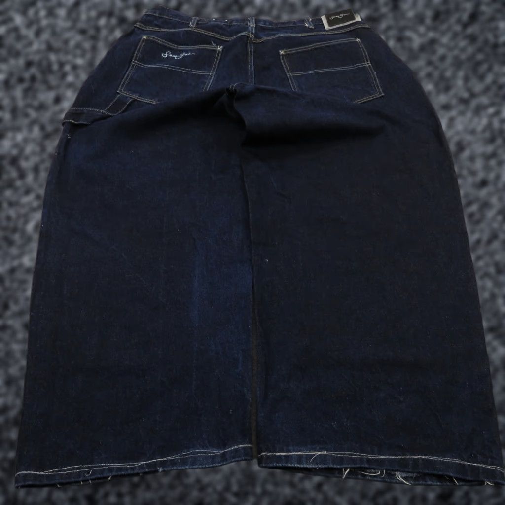 Sean John VINTAGE Sean John Baggy Jeans Mens 40 Y2K Skater Grunge Pipes Carpenter 10" Leg Opening VTG Jeans Mens 40 Blue Cotton Denim 5-Pocket Mens Size US 40 / EU 56 - 1 Thumbnail