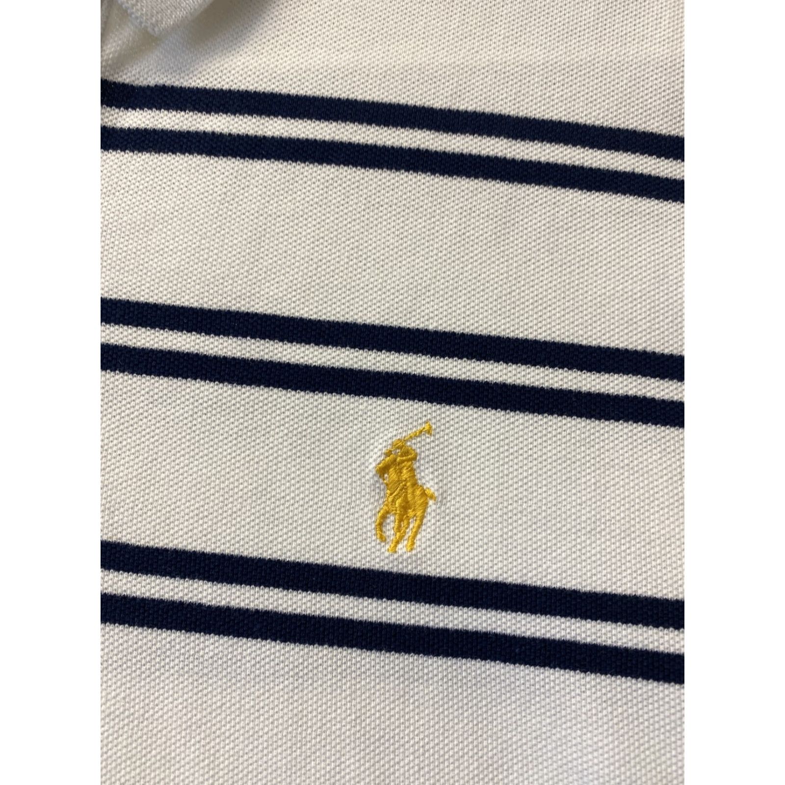 Polo Ralph Lauren VINTAGE Polo Ralph Lauren Polo Shirt Men L White Black Striped /108-27 Short Sleeve Polo Shirt Mens Large White Black Striped 90s Genre: Golf/Beac t Size US L / EU 52-54 / 3 - 2 Thumbnail