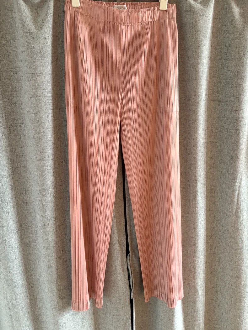 Issey Miyake Issey Miyake size:1 Pink pleated wide-leg pants Size 42" / US 20 - 1 Thumbnail