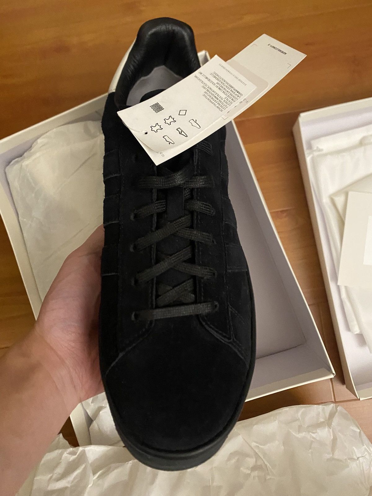 Y-3 Adidas Y-3 Yojhi Yamamoto Hicho Black Sneaker Size US 11.5 / EU 44-45 - 4 Thumbnail
