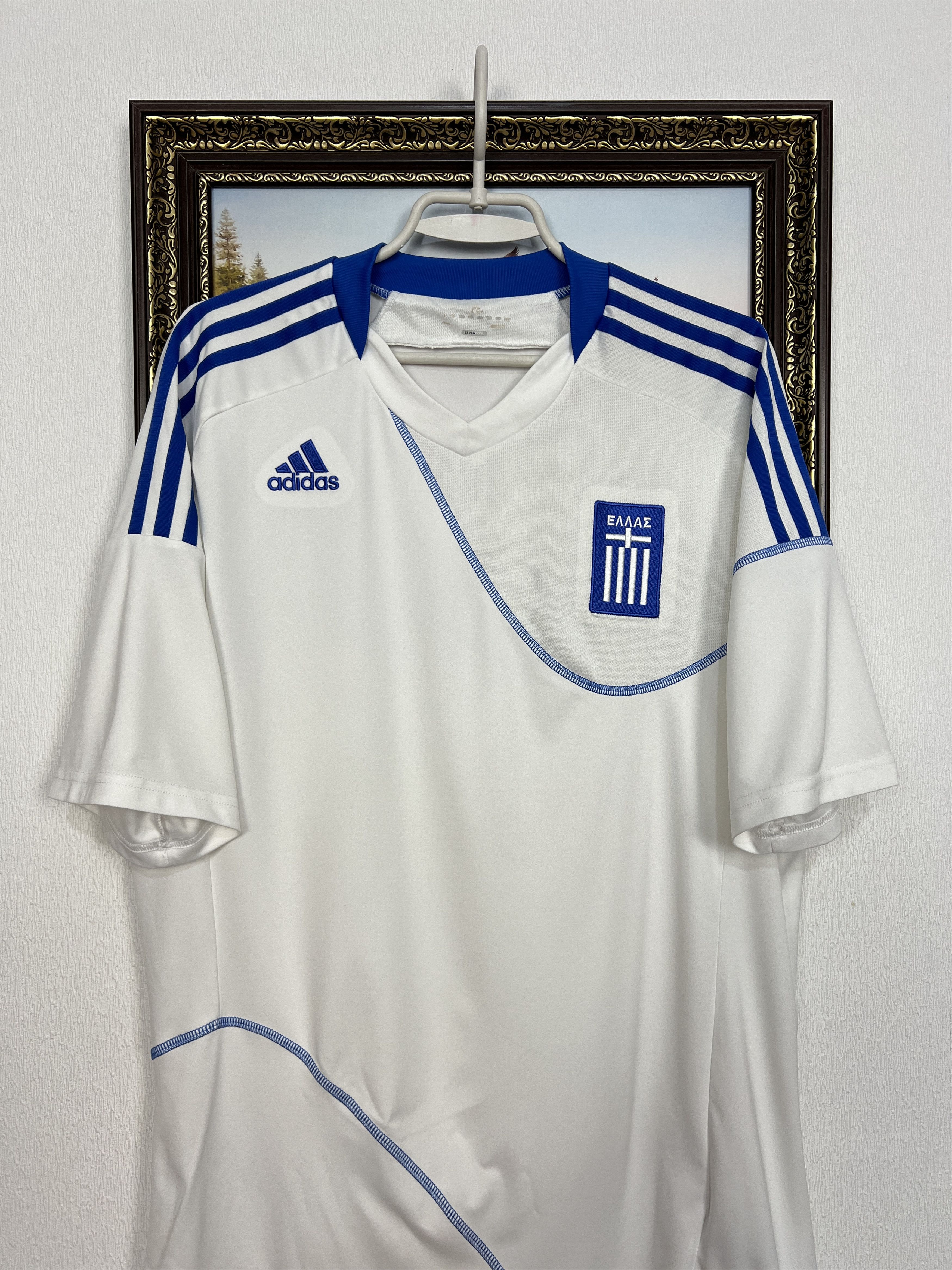 Adidas Greece Home football shirt Soccer Jersey National Trikot Size US XL / EU 56 / 4 - 2 Thumbnail