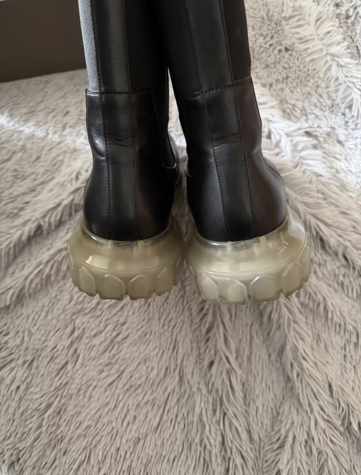 Rick Owens Rick Owens transparent crystal sole suede platform boots Size US 8.5 / EU 41-42 - 4 Thumbnail