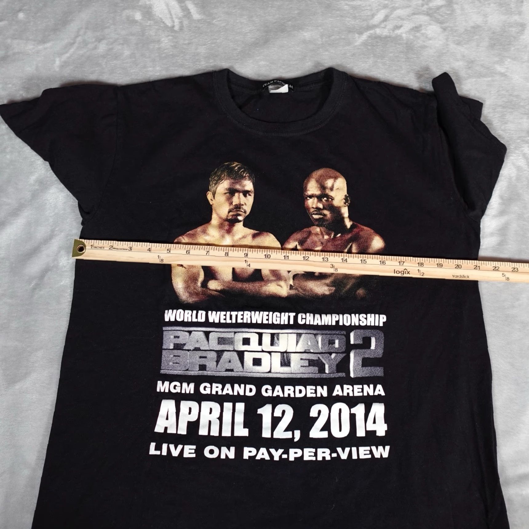 Vintage Team Pacquiao Manny Pacquiao vs Timothy Bradley 2 Boxing T-Shirt Mens L Black Graphic Print Size US L / EU 52-54 / 3 - 5 Thumbnail