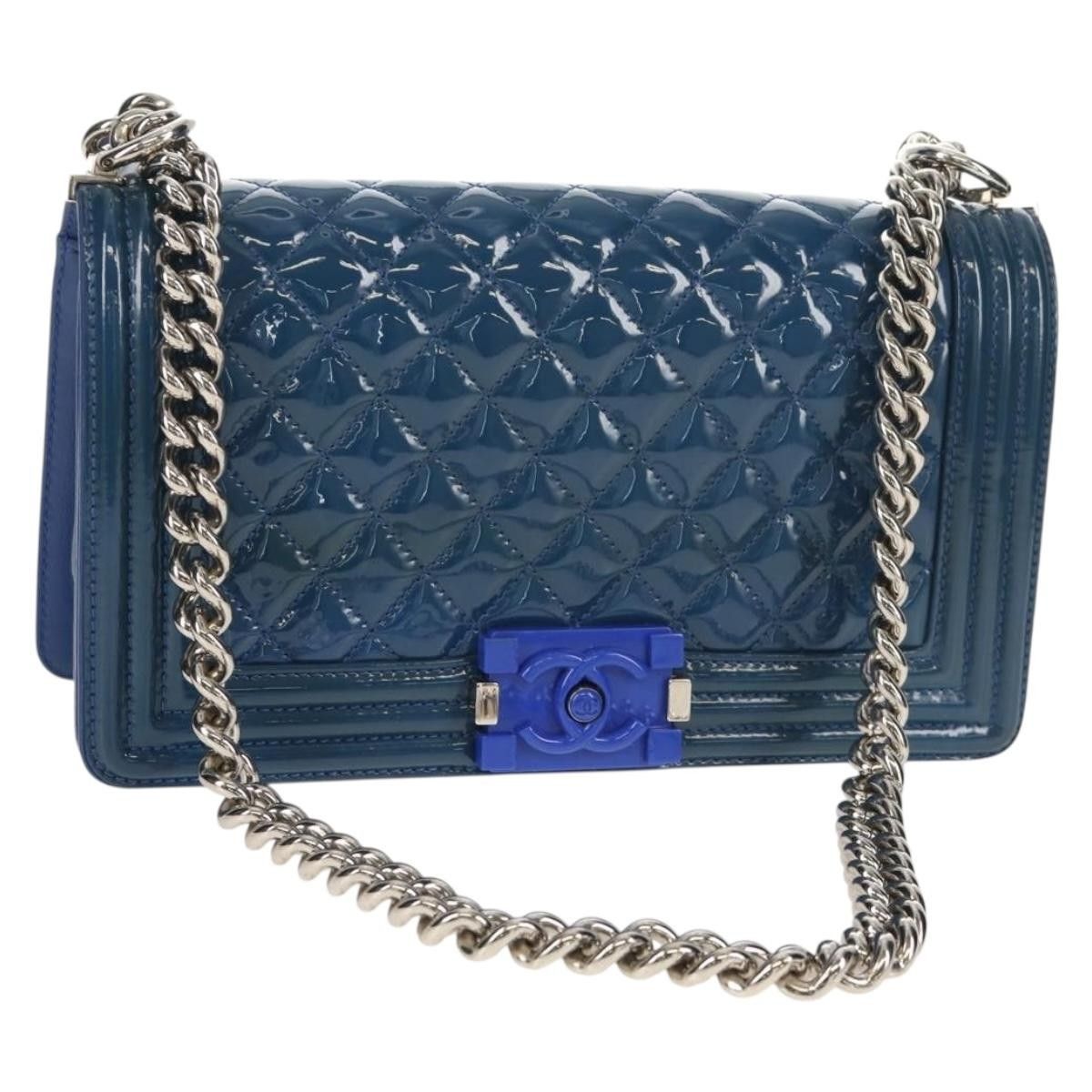 Chanel Boy Flap Bag Quilted Plexiglass Patent