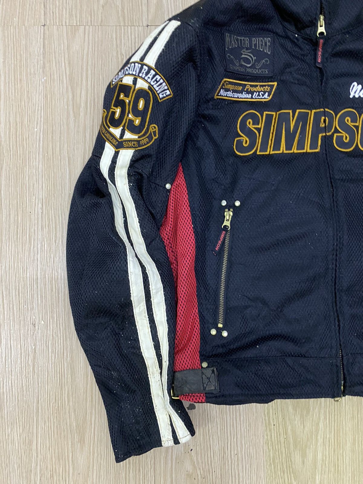 Vintage Simpson racing paded biker jacket Size US M / EU 48-50 / 2 - 5 Thumbnail