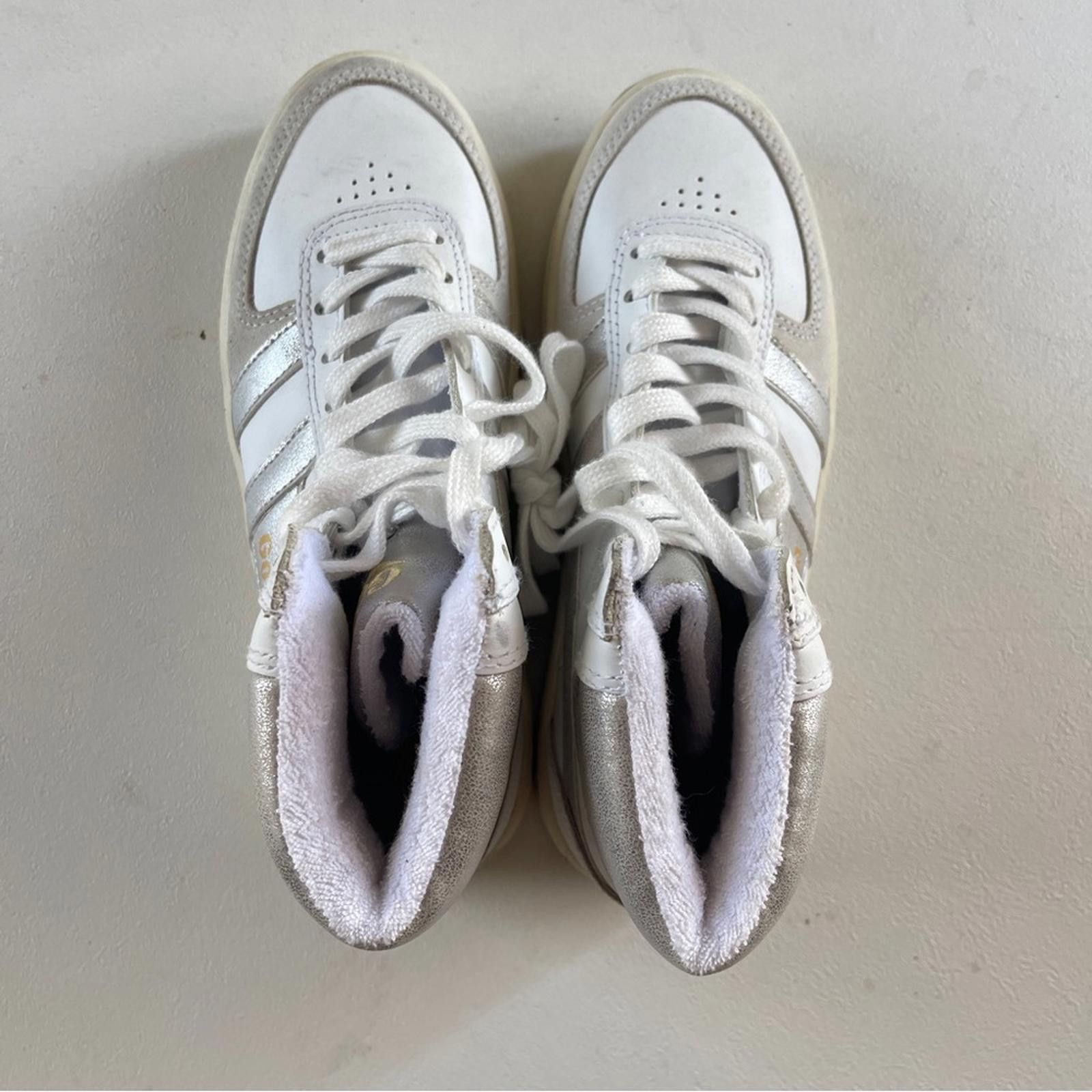 Gola Gola White and Silver High-Top Women's Sneakers in size 6 Size US 6 / IT 36 - 2 Thumbnail