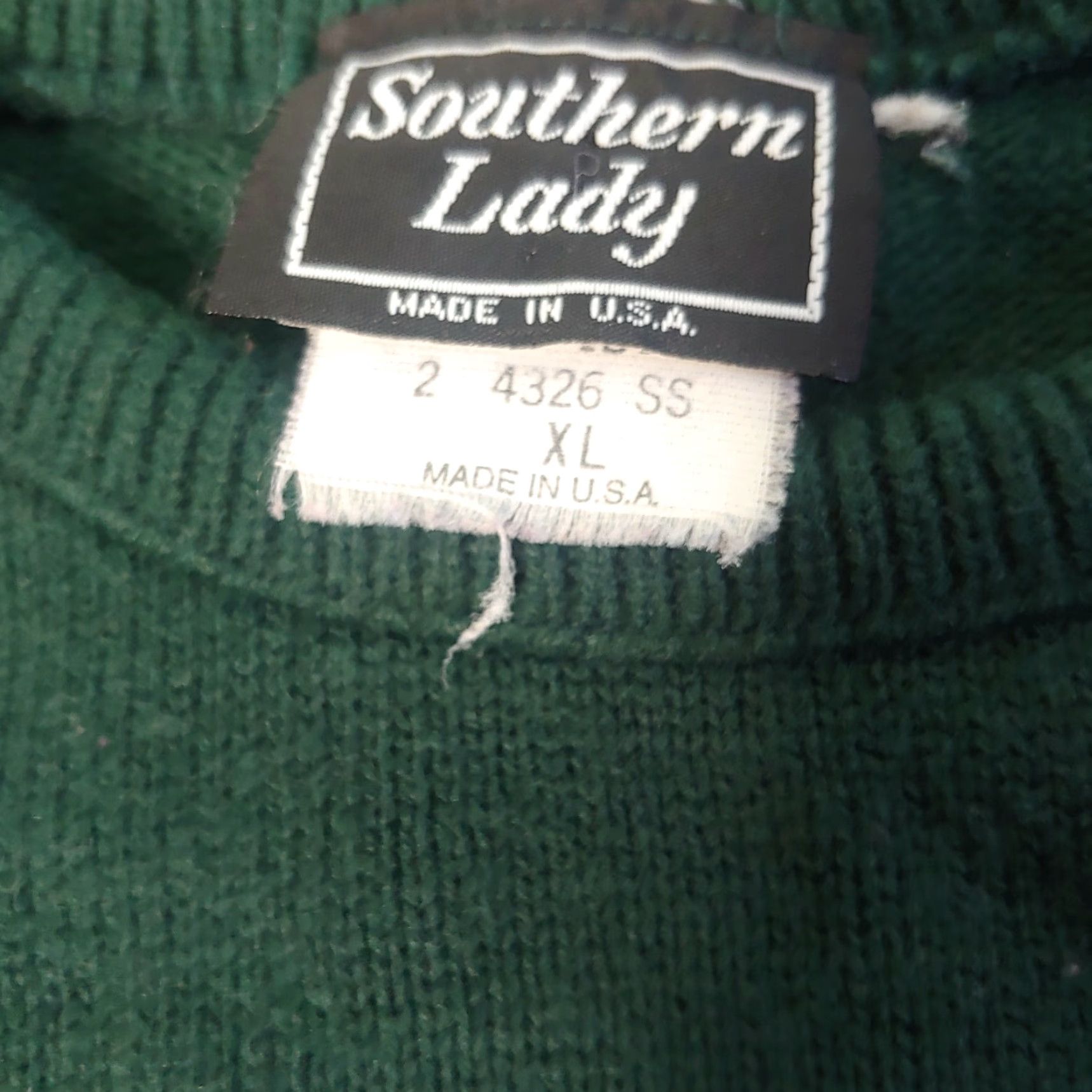 Vintage VINTAGE Southern Lady Sweater XL Green Pullover Floral Cottagecore Womens Size XL / US 12-14 / IT 48-50 - 6 Thumbnail