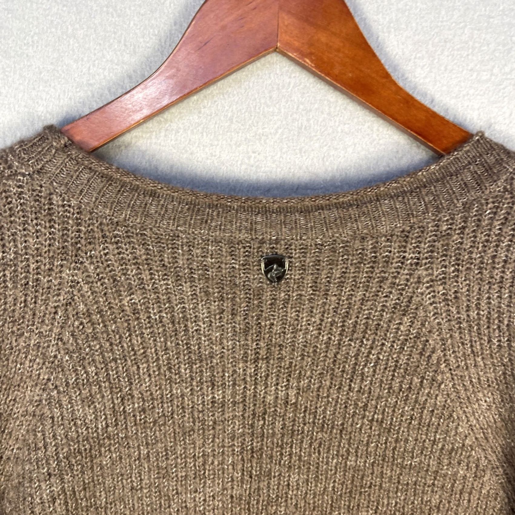 Vintage KUHL Mens L Skyla Sweater Brown Taupe Ribbed Knit Crewneck Pullover 4422 Size US L / EU 52-54 / 3 - 4 Thumbnail