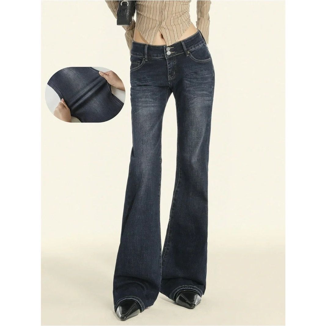 The Unbranded Brand Emmiol Stretchy Denim Pants Blue Medium New Women’s Size 30" / US 8 / IT 44 - 2 Thumbnail