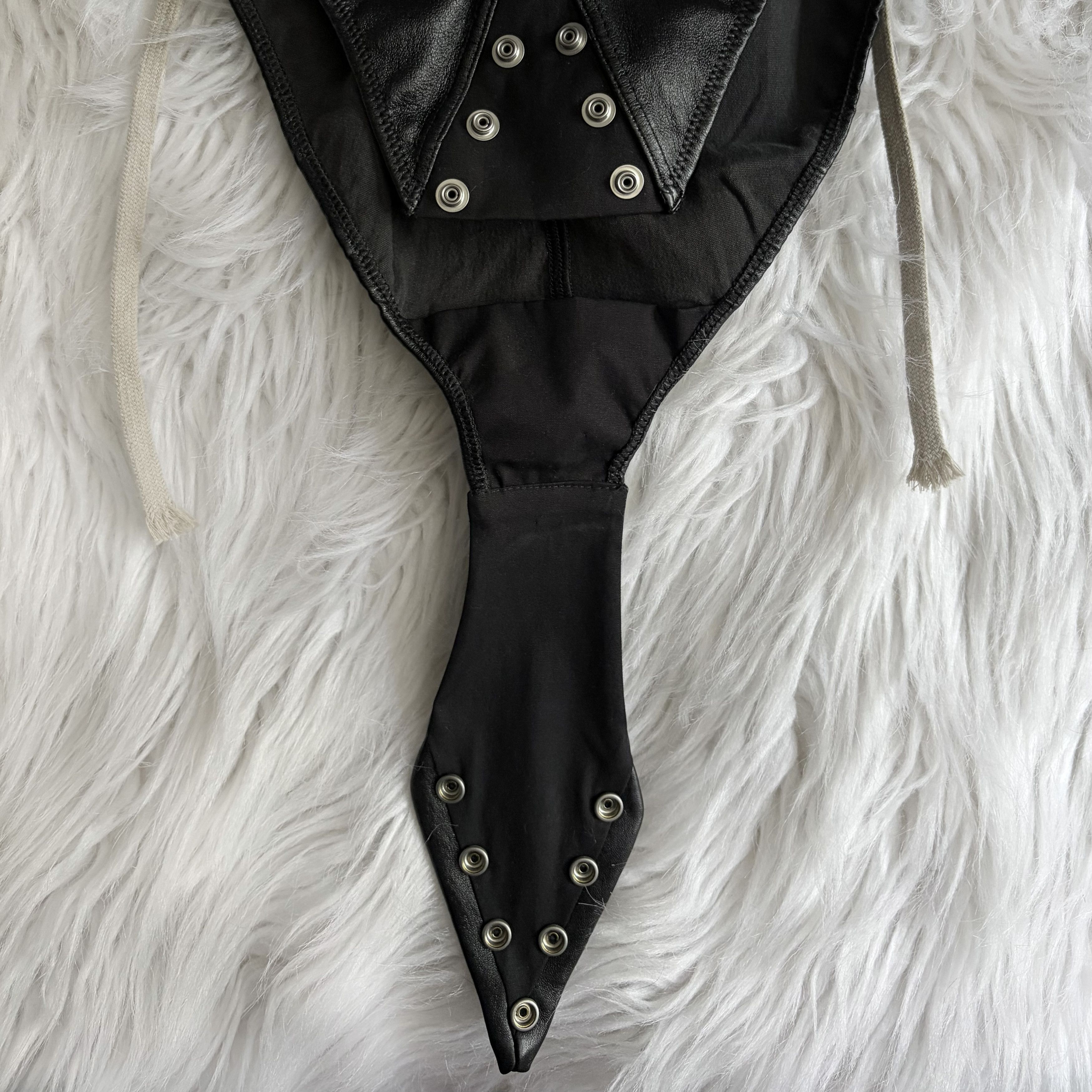 Rick Owens Rick Owens Black Leather Sally Bodysuit Larry F/W 19 38 IT Size XS / US 0-2 / IT 36-38 - 5 Thumbnail
