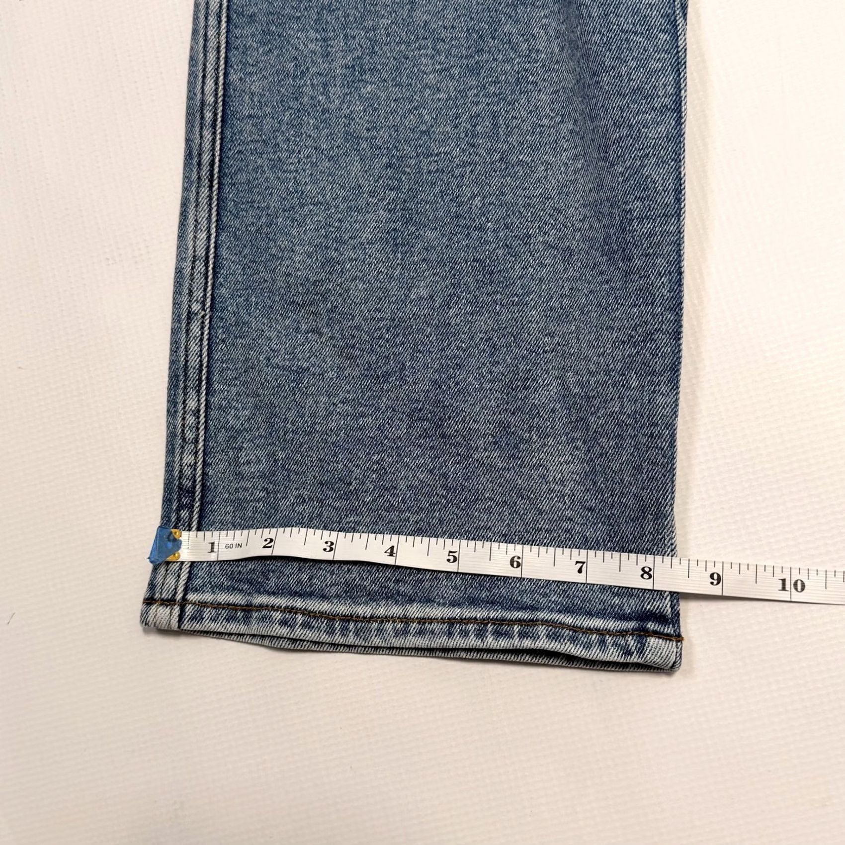 Good American Good American Jeans Womens 16 Blue High Rise Good Curve Straight Distressed Denim Jeans Regular Rise Womens Bursts of Distressed Jeans 16 Boys? Size 38" / US 16 / IT 52 - 4 Thumbnail