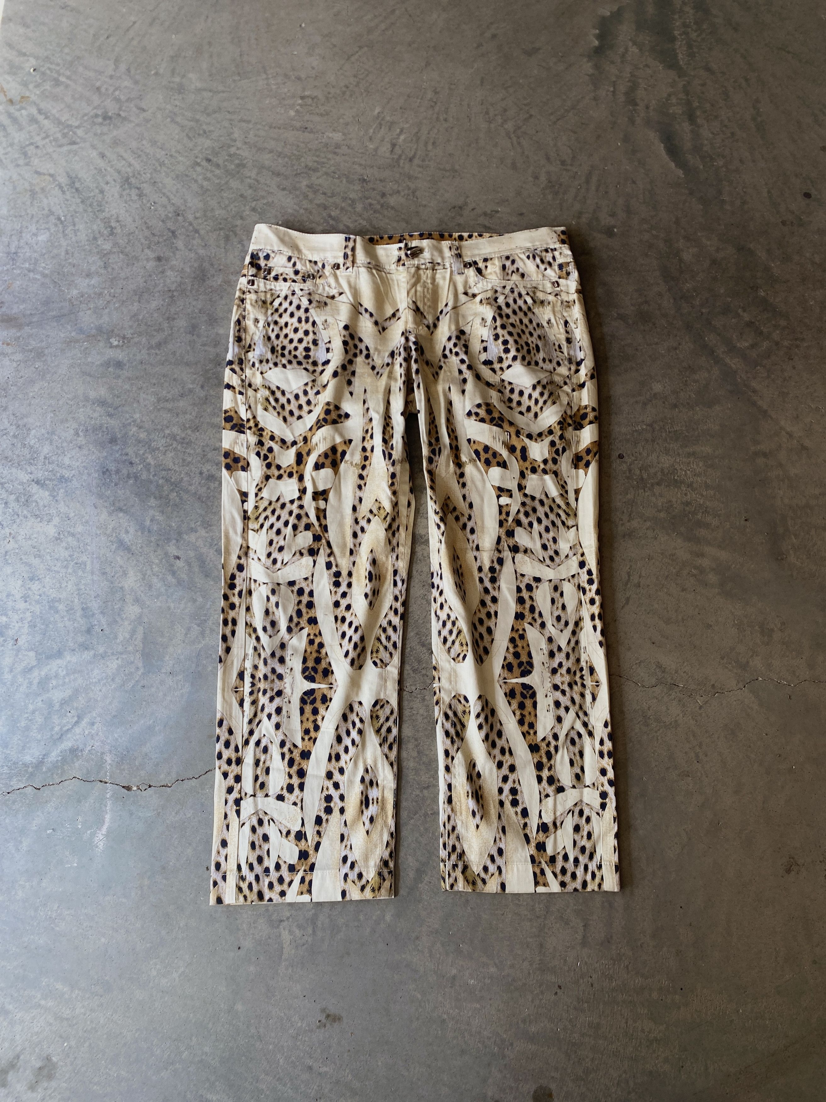 Roberto Cavalli Roberto Cavalli 2007 Printed Leopard Pants Size 34" / US 12 / IT 48 - 1 Thumbnail