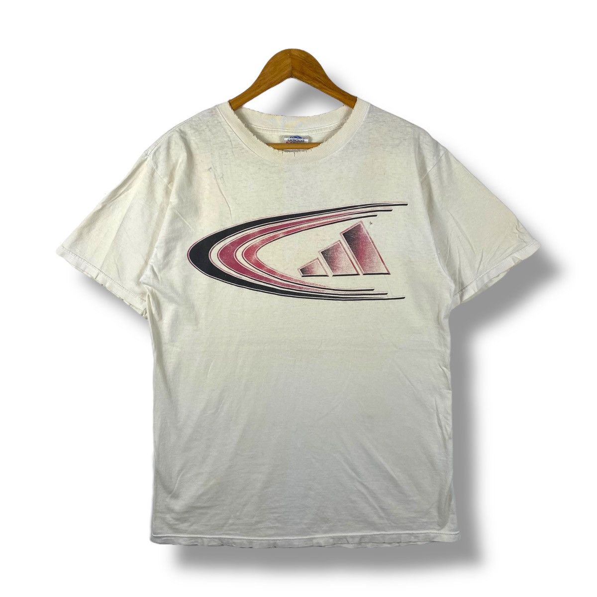 Adidas Distressed Vintage 90's ADIDAS Logo Faded Tee Shirt Medium Size US M / EU 48-50 / 2 - 1 Thumbnail