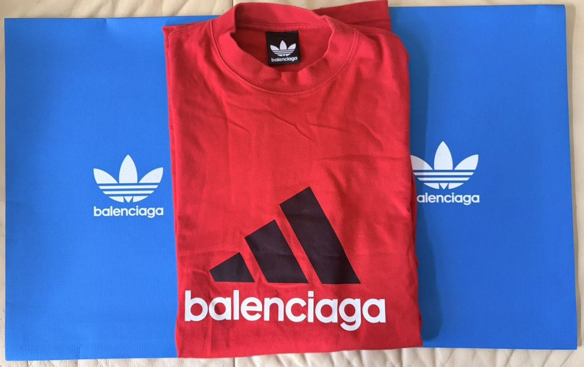 Adidas × Balenciaga Adidas x Balenciaga Shirt Red Sz.1 Size M / US 6-8 / IT 42-44 - 1 Thumbnail