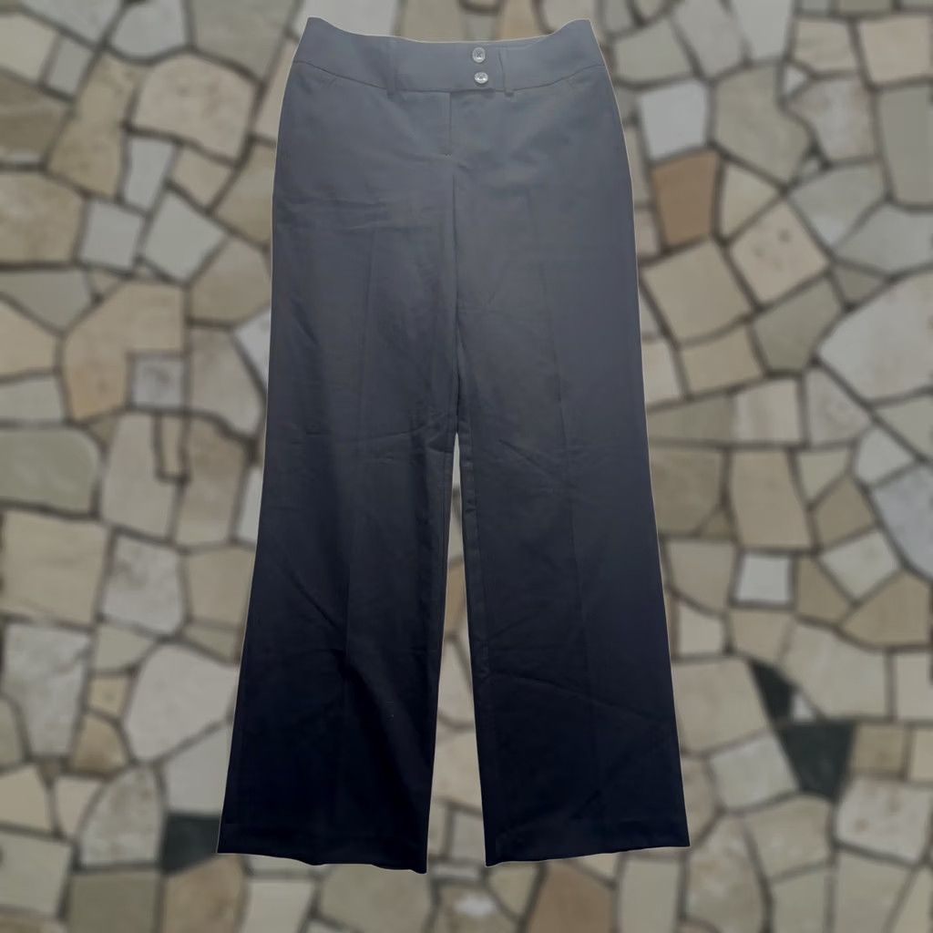 Vintage Apt 9 Black Wide Leg Dress Pants Womens S Polyester Blend #9268 Size 28" / US 6 / IT 42 - 1 Thumbnail