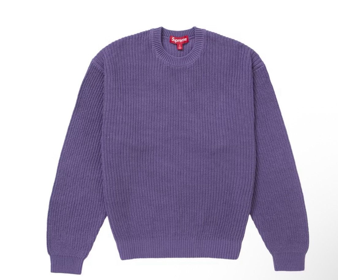 Supreme Supreme purple cotton knit sweater old English print medium Size US M / EU 48-50 / 2 - 2 Thumbnail