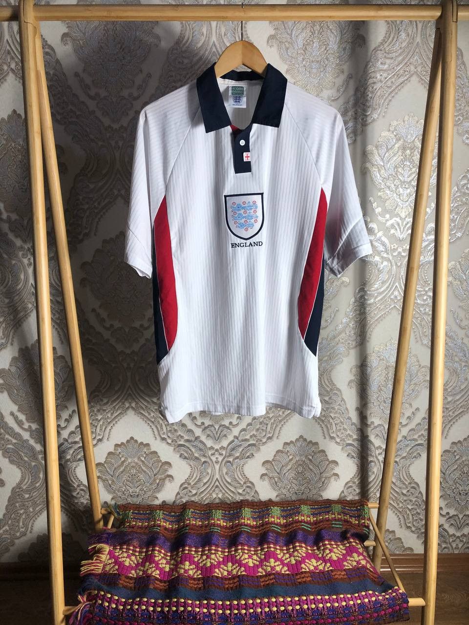 Vintage VERY RARE ENGLAND RETRO SOCCER JERSEY MANCHESTER Y2K 90s Size US XL / EU 56 / 4 - 1 Thumbnail