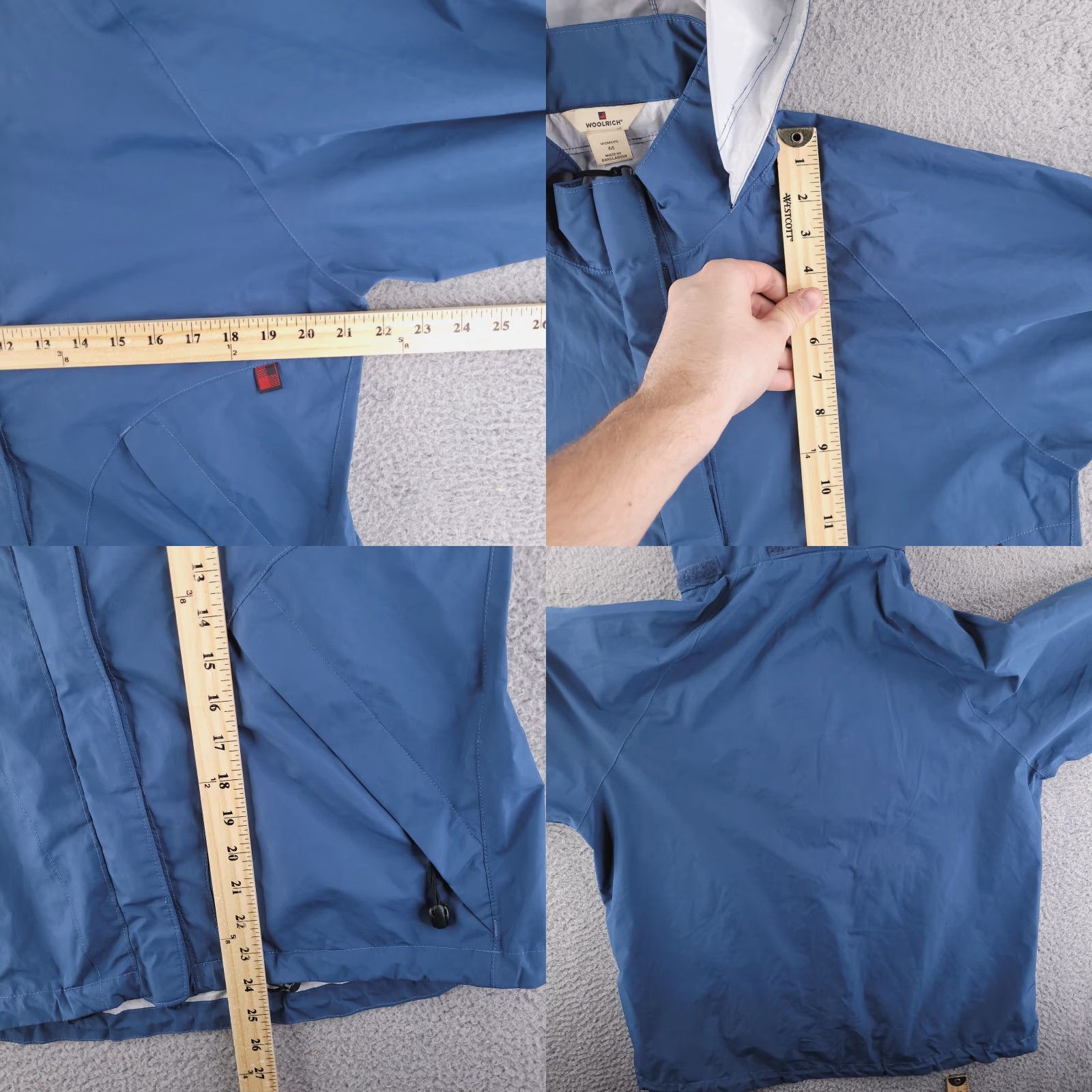 Vintage Woolrich Jacket Womens M Blue Polyester Windbreaker Shell ANorak Size M / US 6-8 / IT 42-44 - 8 Thumbnail