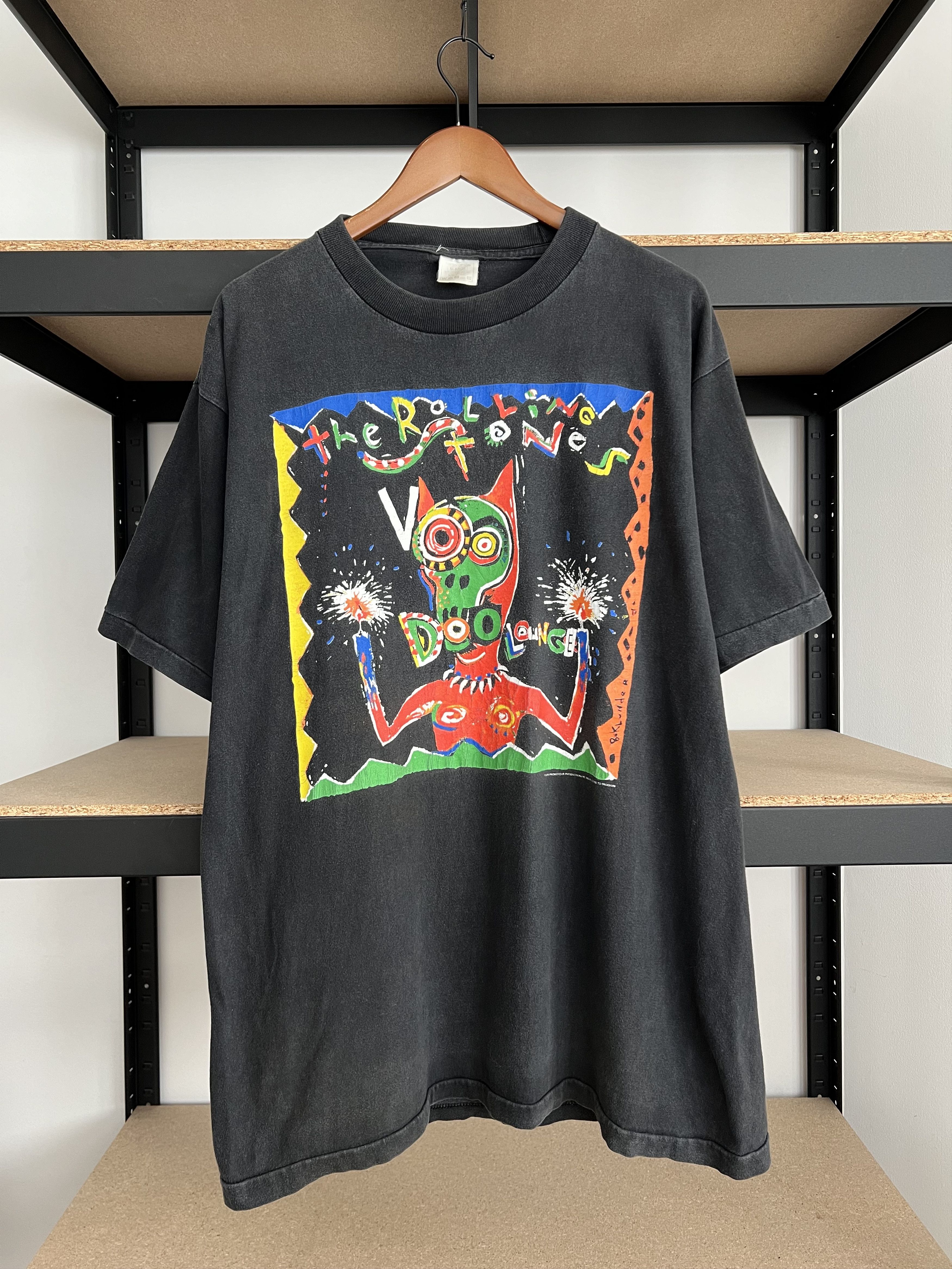 Vintage 1995 The Rolling Stones Voodoo Lounge Black T-shirt