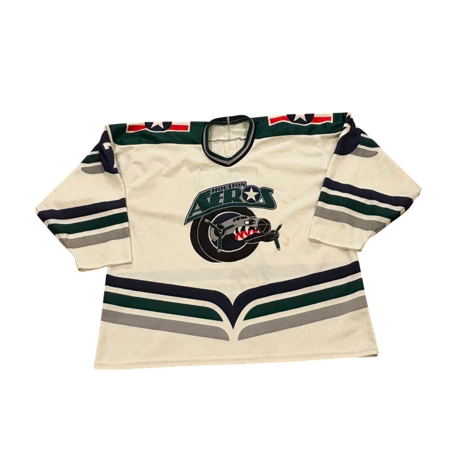 Ccm Vintage CCM Houston Aeros AHL IHL Hockey Jersey White Men's Size US XL / EU 56 / 4 - 1 Thumbnail