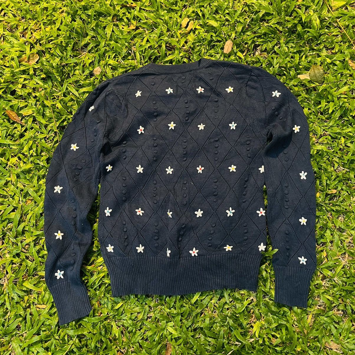 Other Hand Made Flower Embroidery Sweater Size S / US 4 / IT 40 - 3 Thumbnail