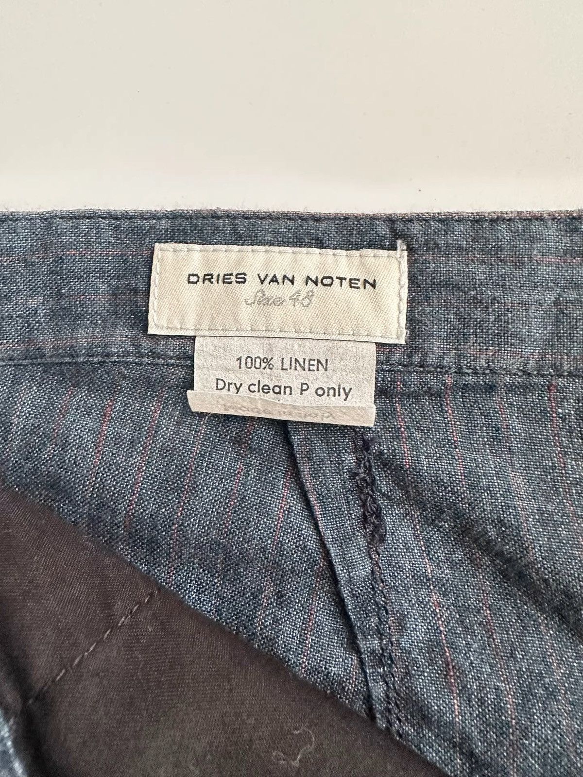 Dries Van Noten DVN Linen-Blend Trousers with Lycra Size 48R - 4 Thumbnail