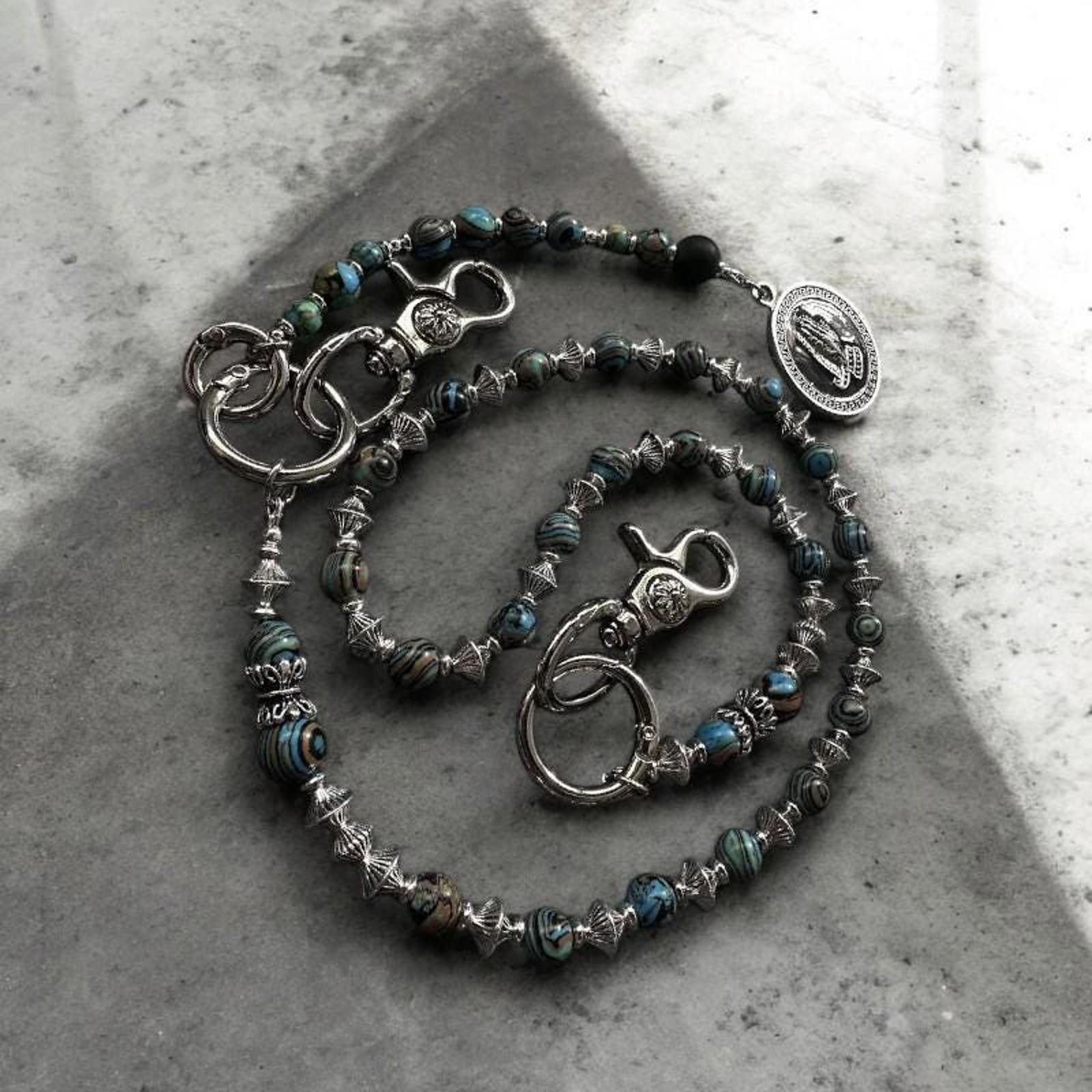 Jewelry Turquoise Black Silver Wallet Chain Size ONE SIZE - 3 Thumbnail