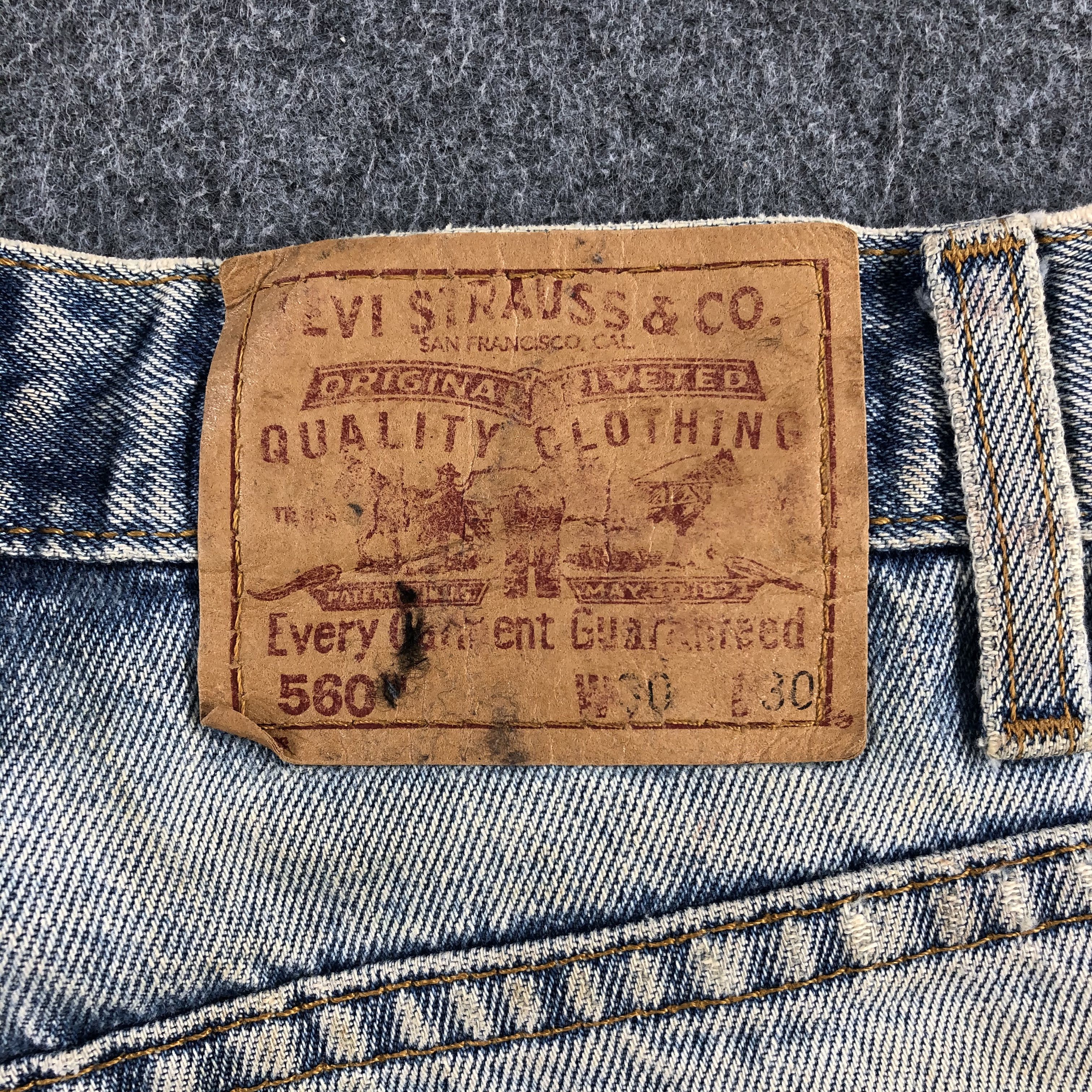 Levi's Vintage 90s Light Wash Levis 560 Jeans-J1499 Size US 30 / EU 46 - 5 Thumbnail