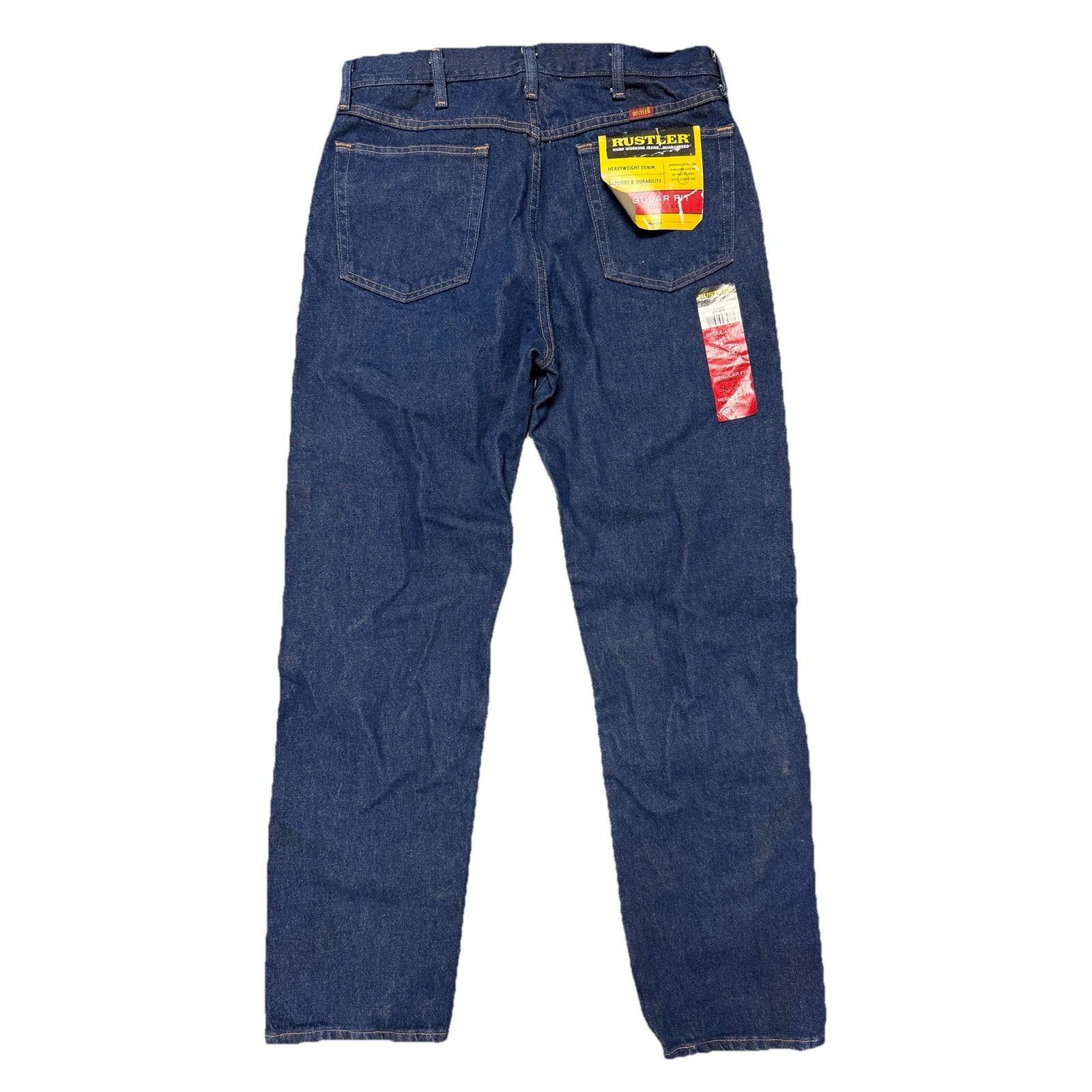 Rustler Rustler Jeans Regular Fit Straight Leg Dark Wash Denim Mens Size US 35 - 1 Thumbnail