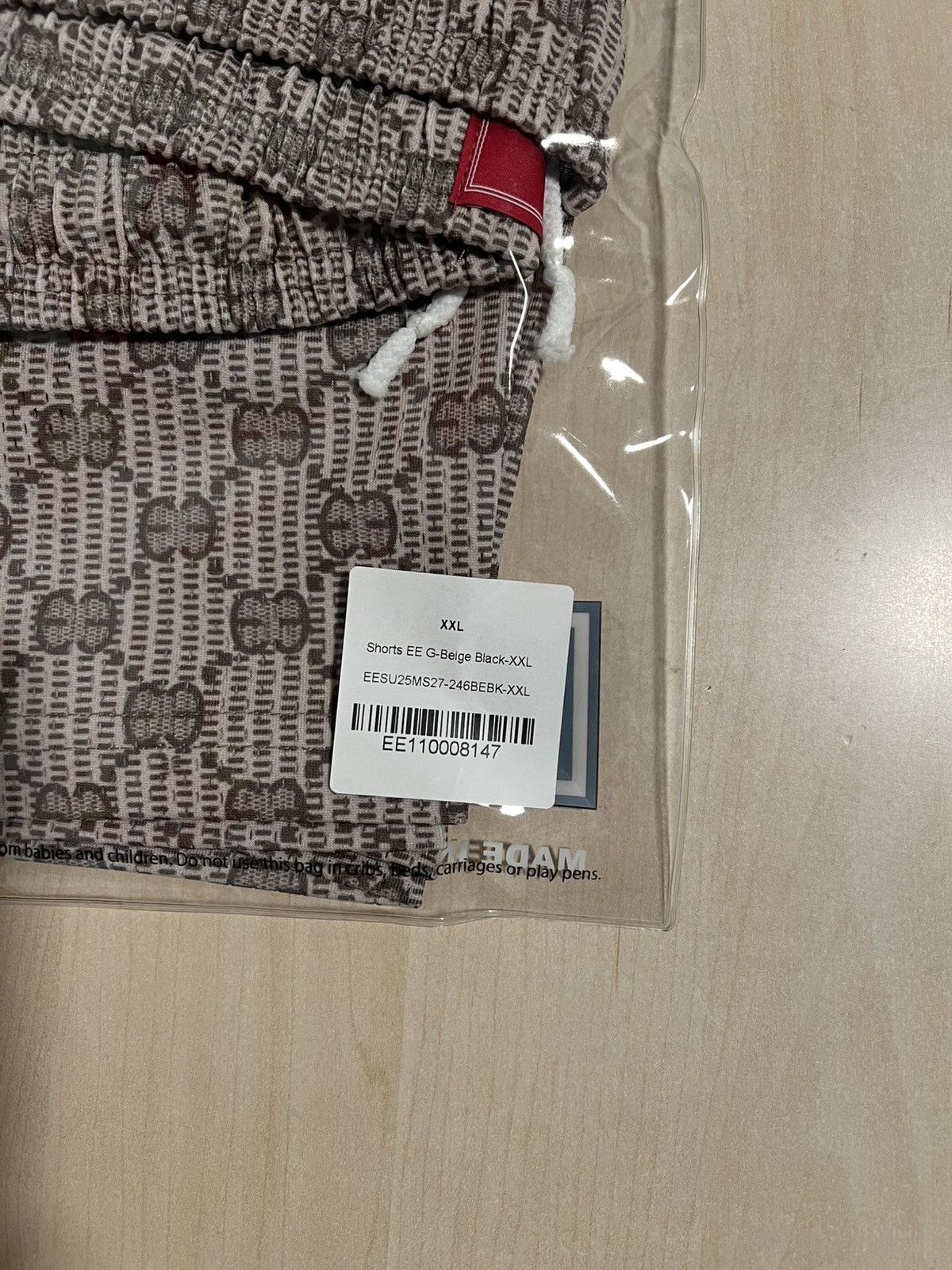 Eric Emanuel Eric Emanuel EE Print Gucci Basic Shorts Beige Black XXLarge Size US 38 / EU 54 - 7 Thumbnail