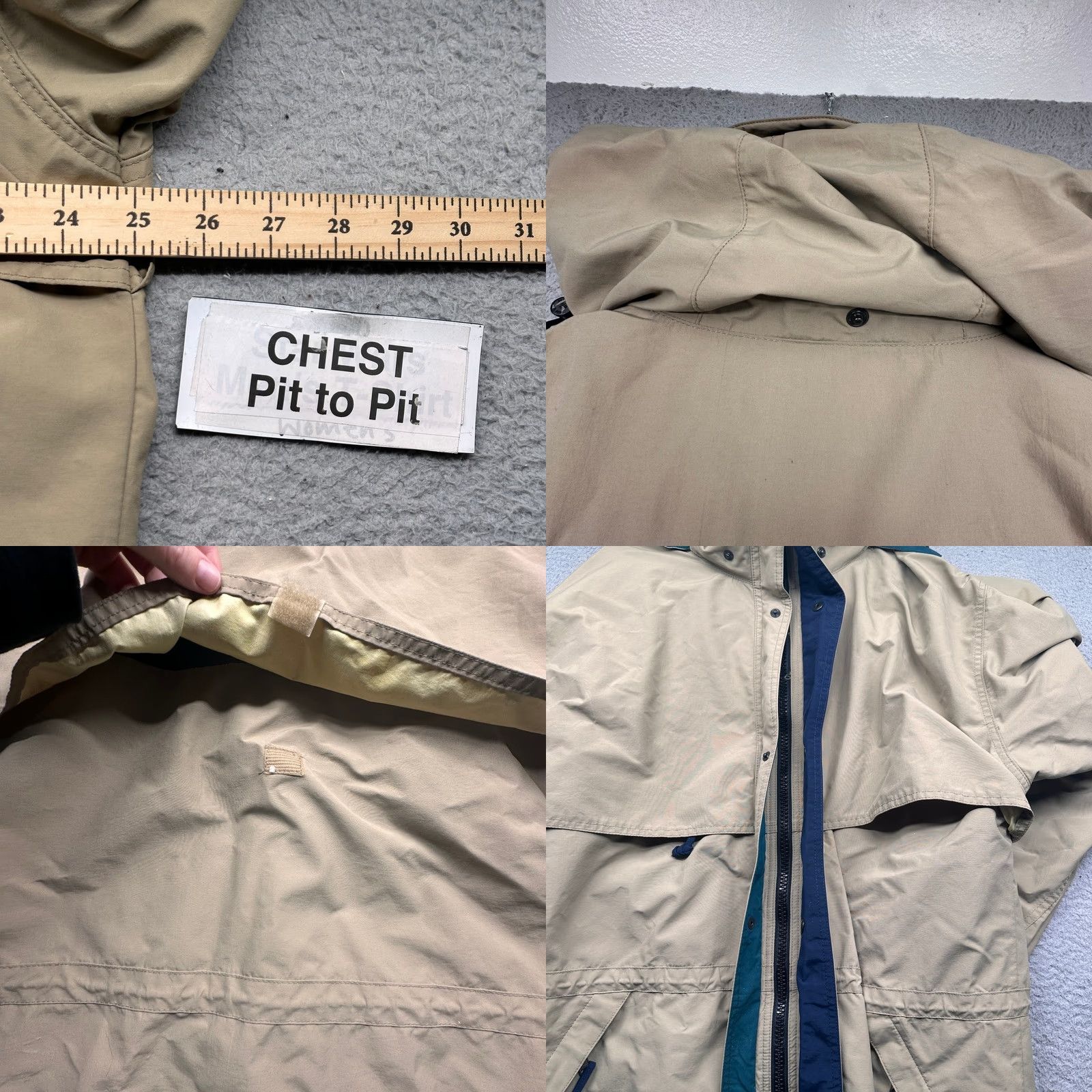 Eddie Bauer VINTAGE Eddie Bauer Gore-Tex Windbreaker Hooded Jacket Mens XL Beige Green Windbreaker Jacket Mens XL Beige Green Eddie Bauer Gore-Tex Hoodie? Size US XL / EU 56 / 4 - 8 Thumbnail