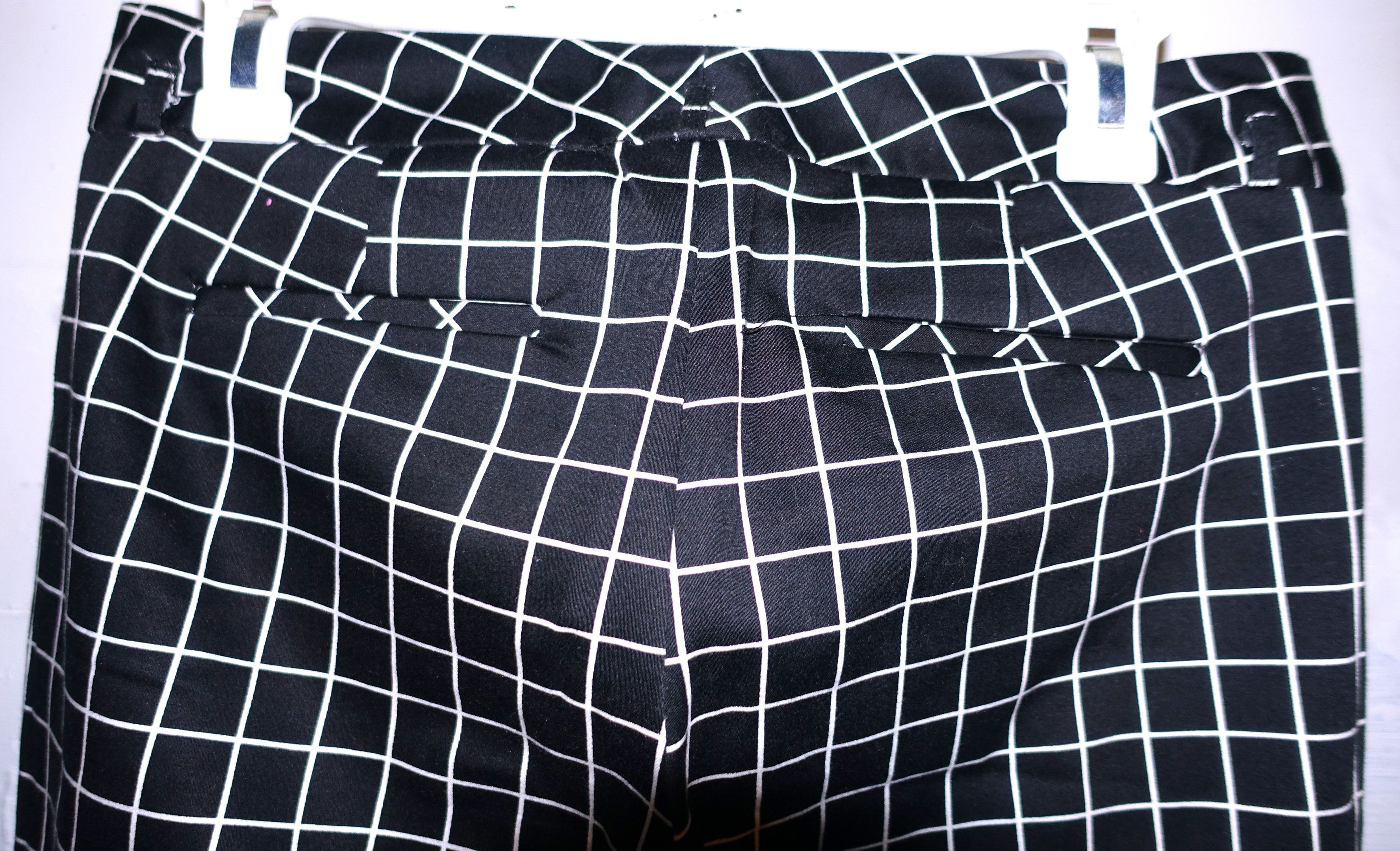 Calvin Klein Calvin Klein Black White Checkerboard Pants 4 Size 29" - 4 Thumbnail
